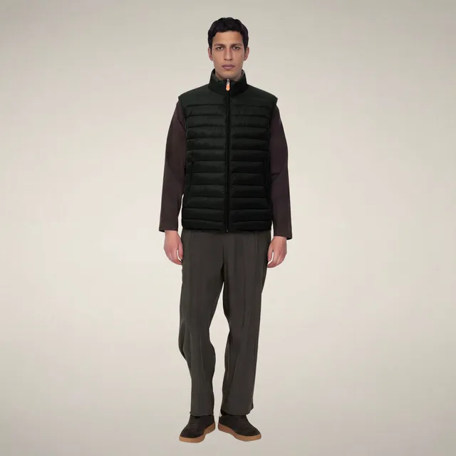 save-the-duck-rupert-gilet-homme-vert-noir image 1