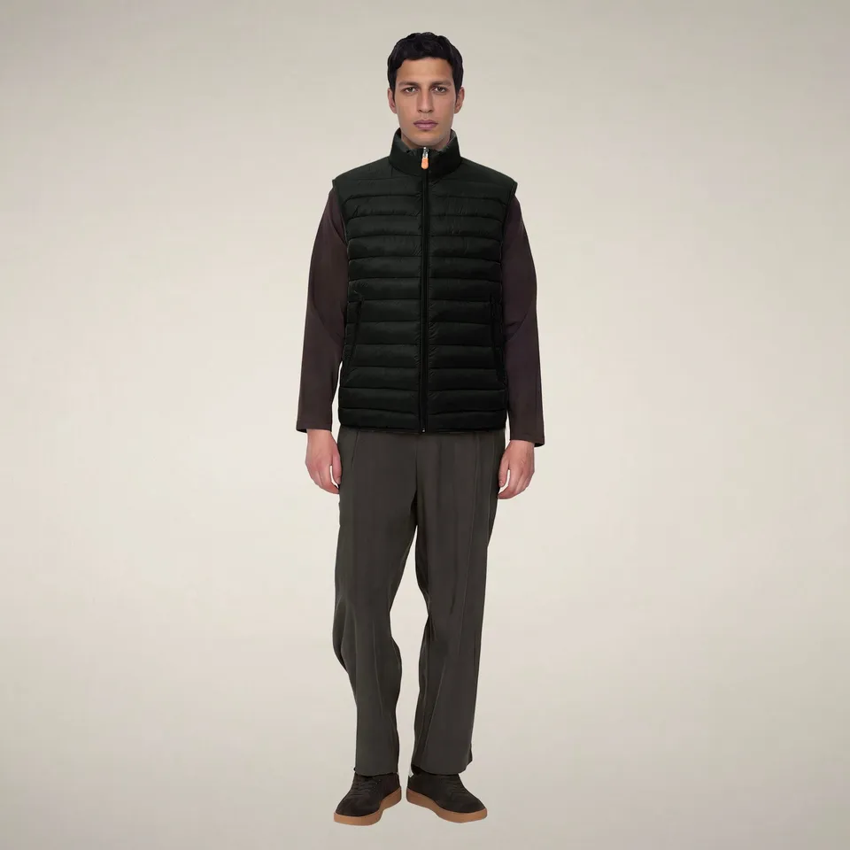 save-the-duck-rupert-gilet-homme-vert-noir image 1