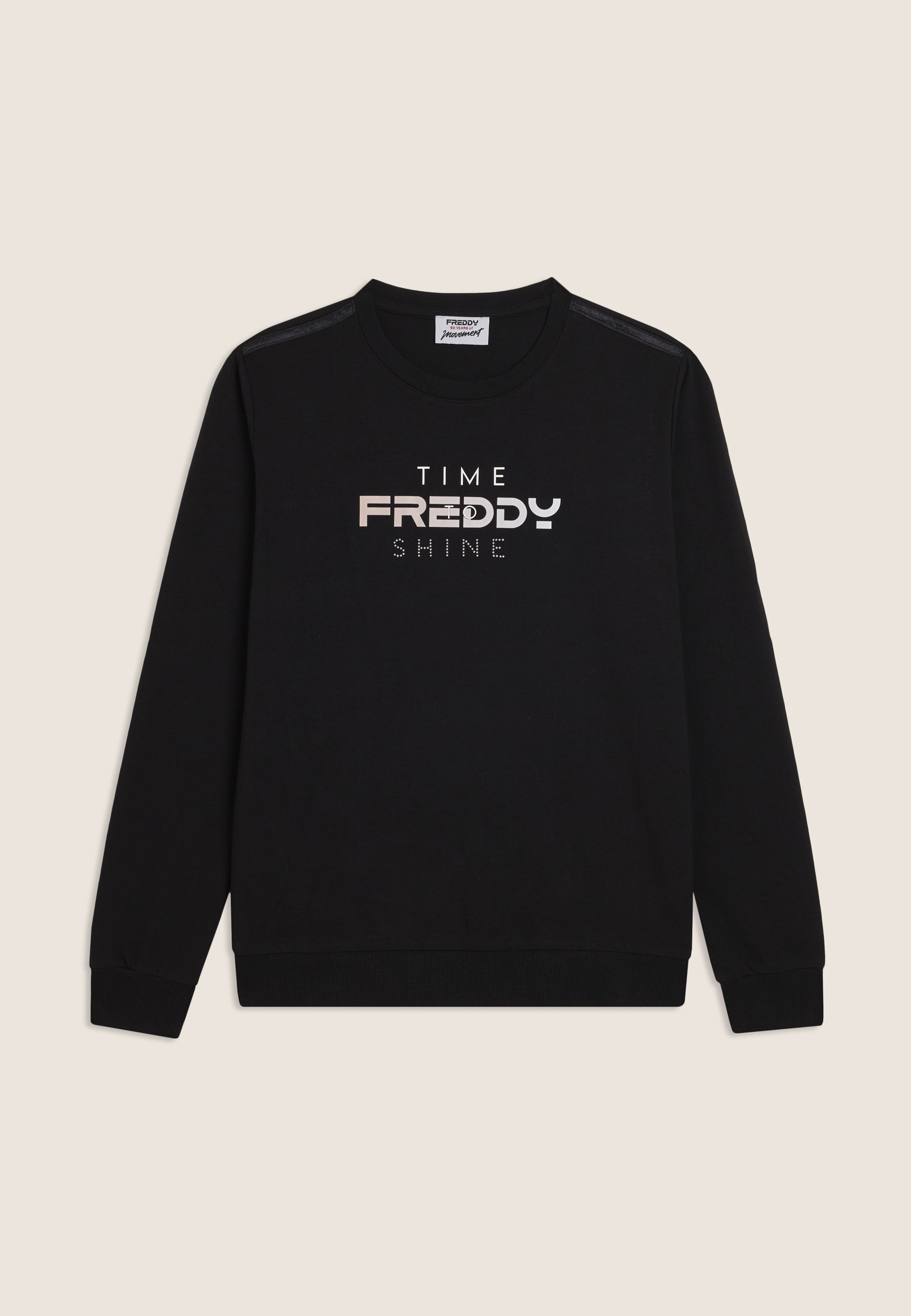 freddy-sweat-femme-col-rond-logo-time-shine-jersey-coton image 5
