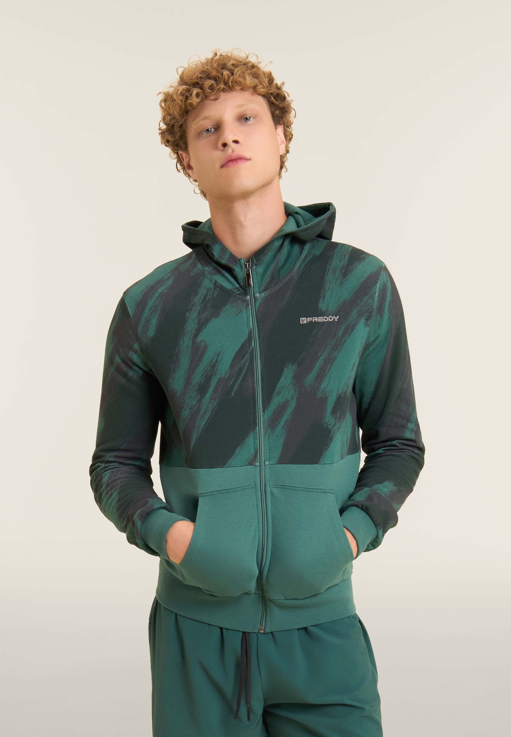 freddy-felpa-sweat-capuche-homme-imprim-brush image 1