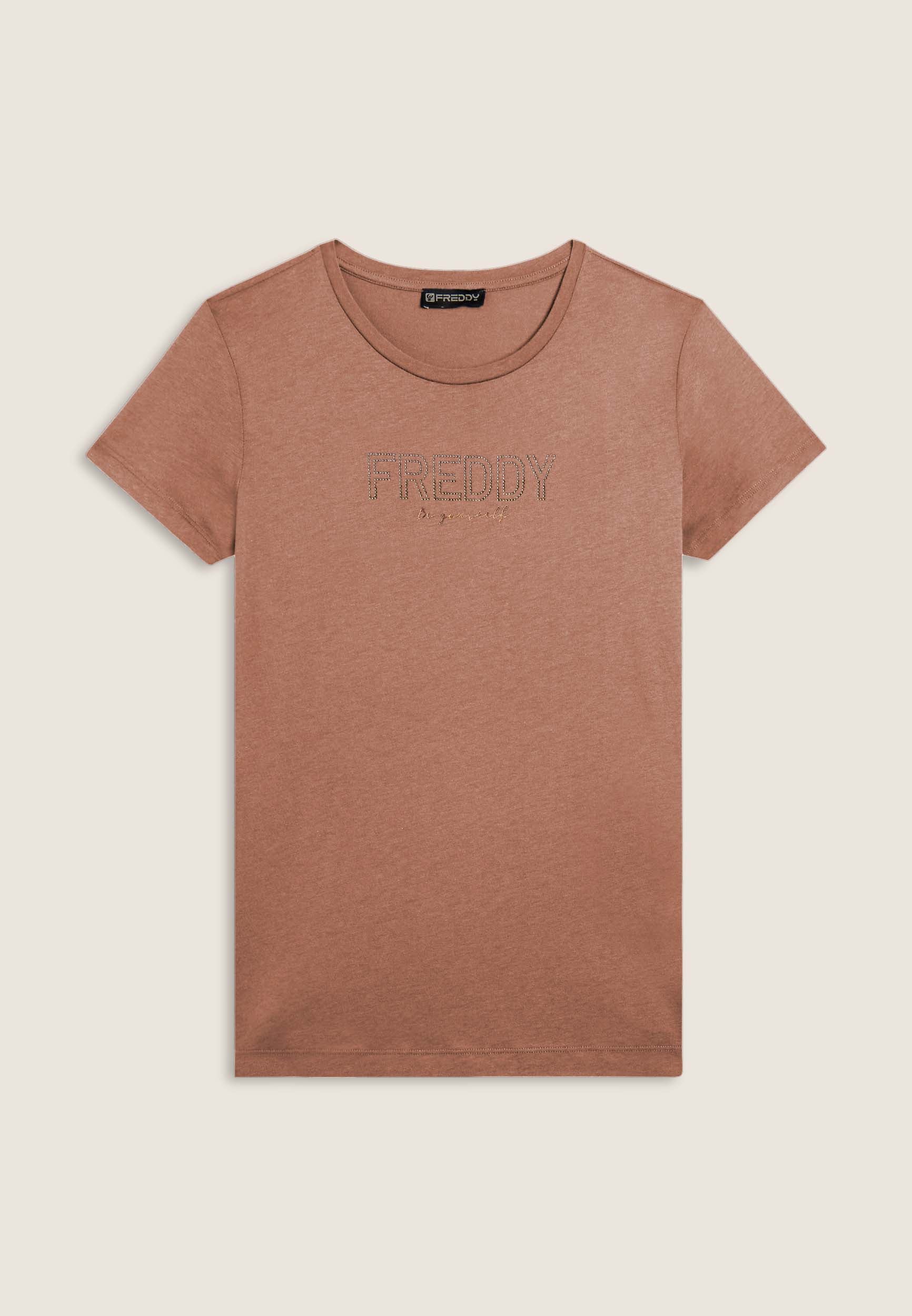 freddy-t-shirt-femme-modal-coton-logo-strass image 8