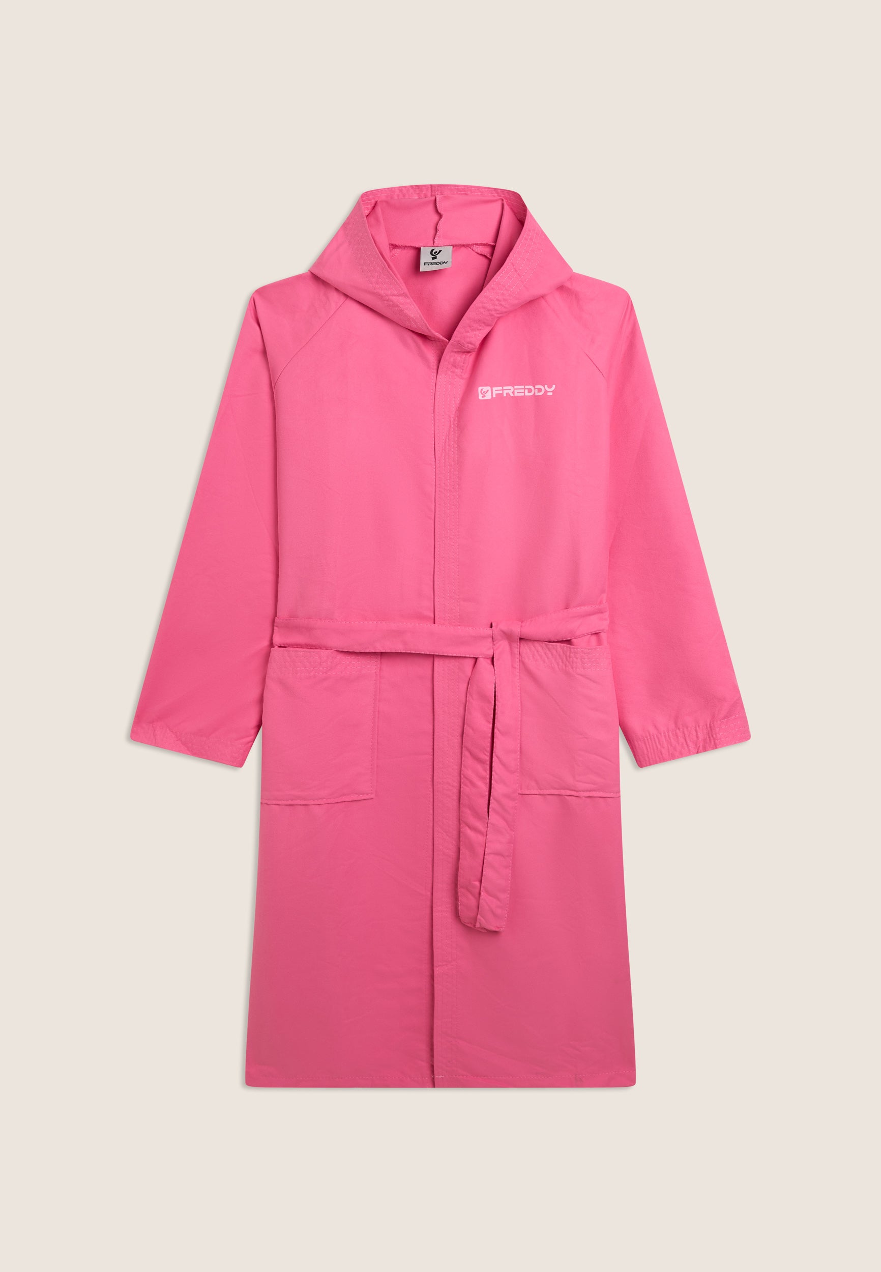 freddy-peignoir-unisexe-microfibre-fuchsia-capuche image 1