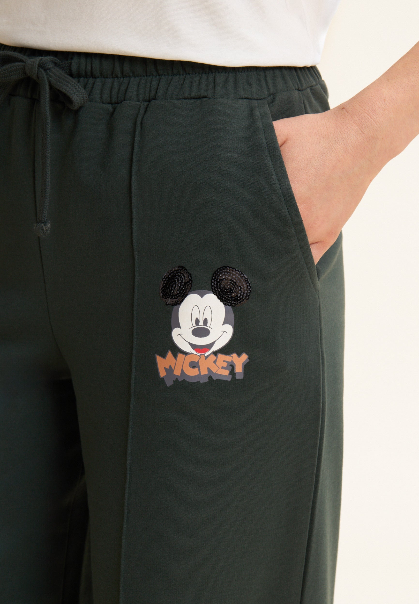 freddy-pantalon-de-sport-jambe-large-mickey-mouse-noir image 4