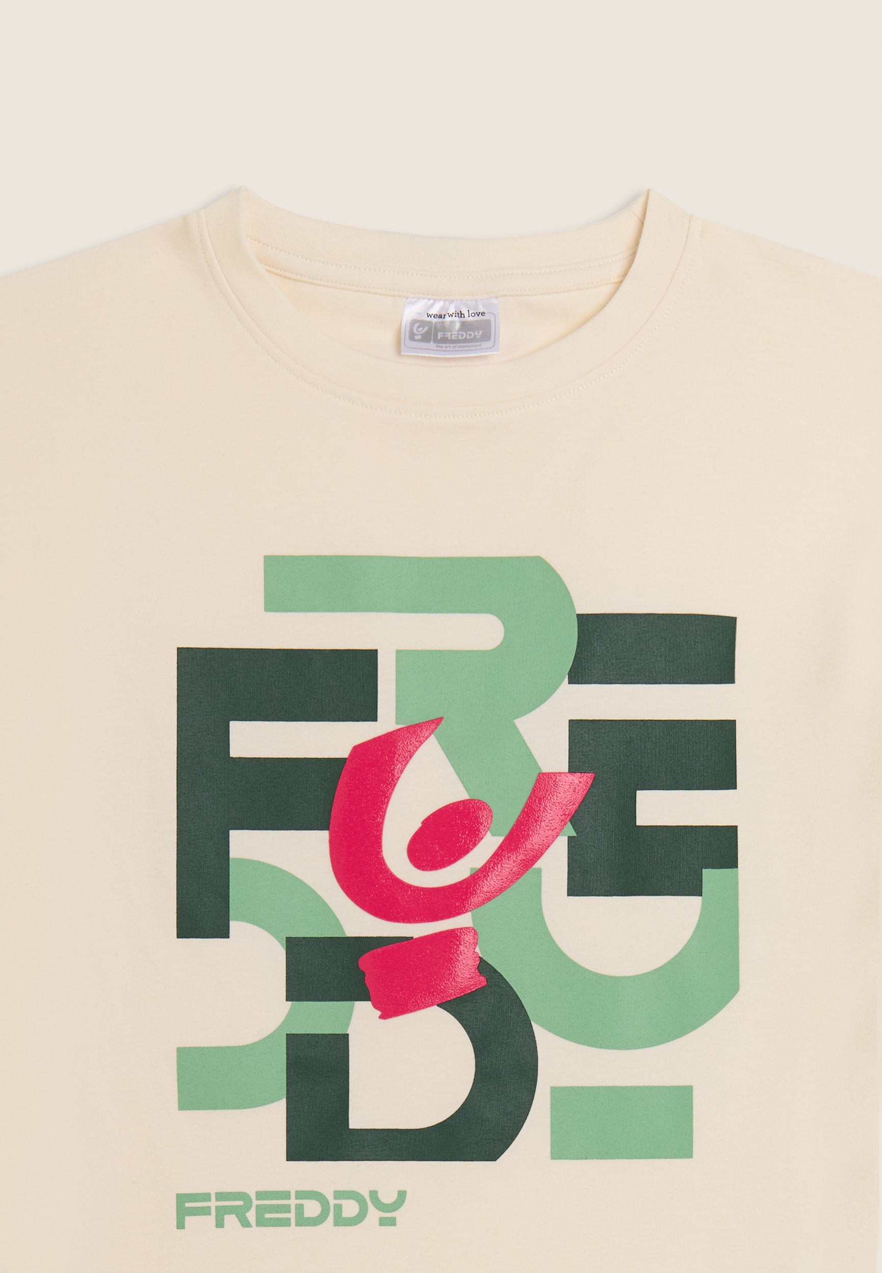 freddy-t-shirt-junior-regular-lettres-parses-manches-courtes image 6
