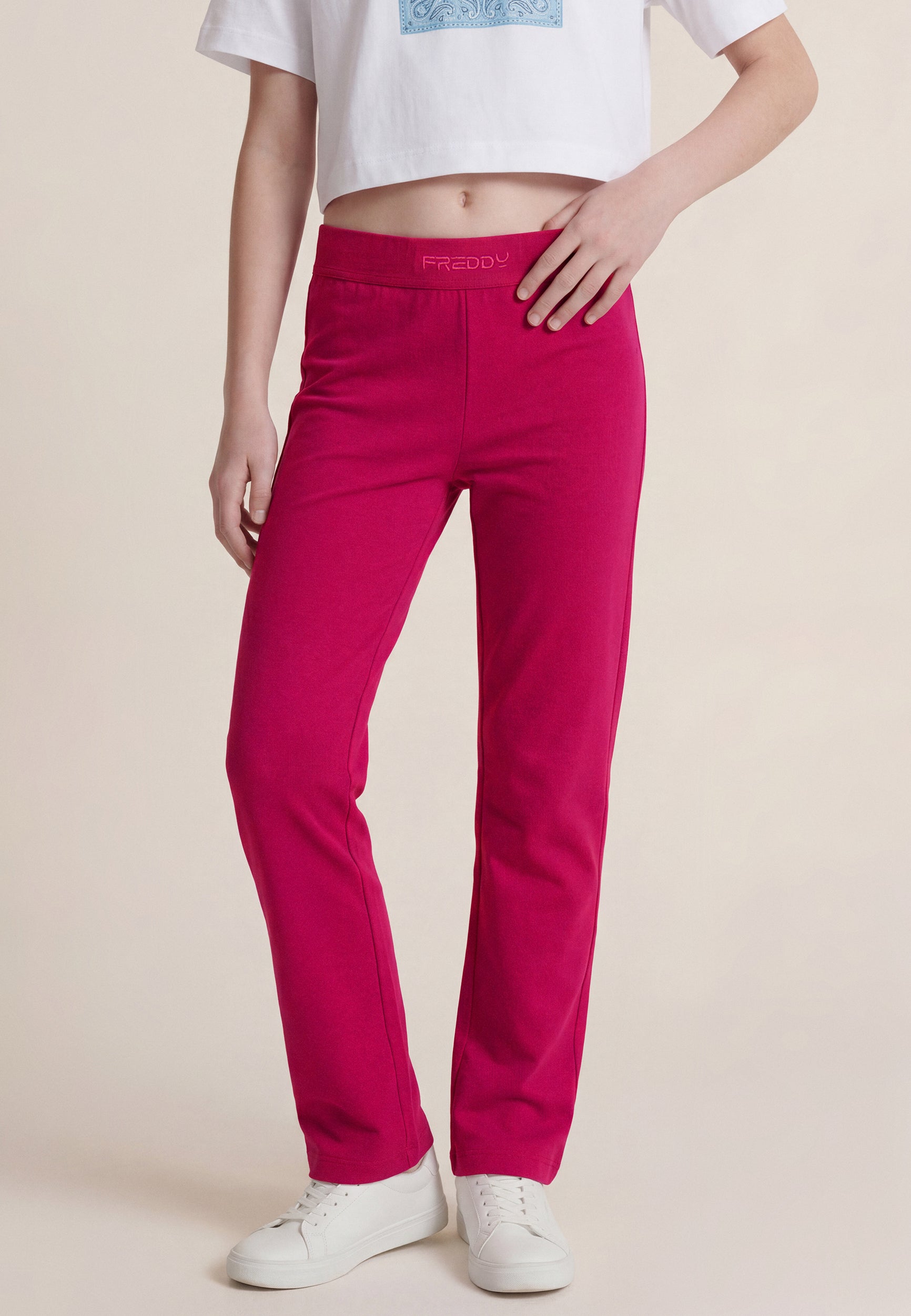 freddy-leggings-flare-fille-logo-brod-jersey-taille-regular image 1