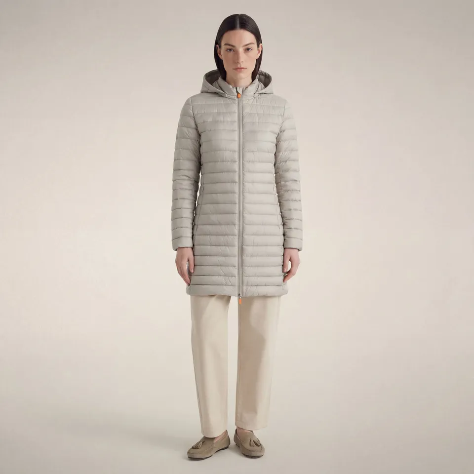 save-the-duck-bryanna-doudoune-longue-femme-beige-chiaro image 1