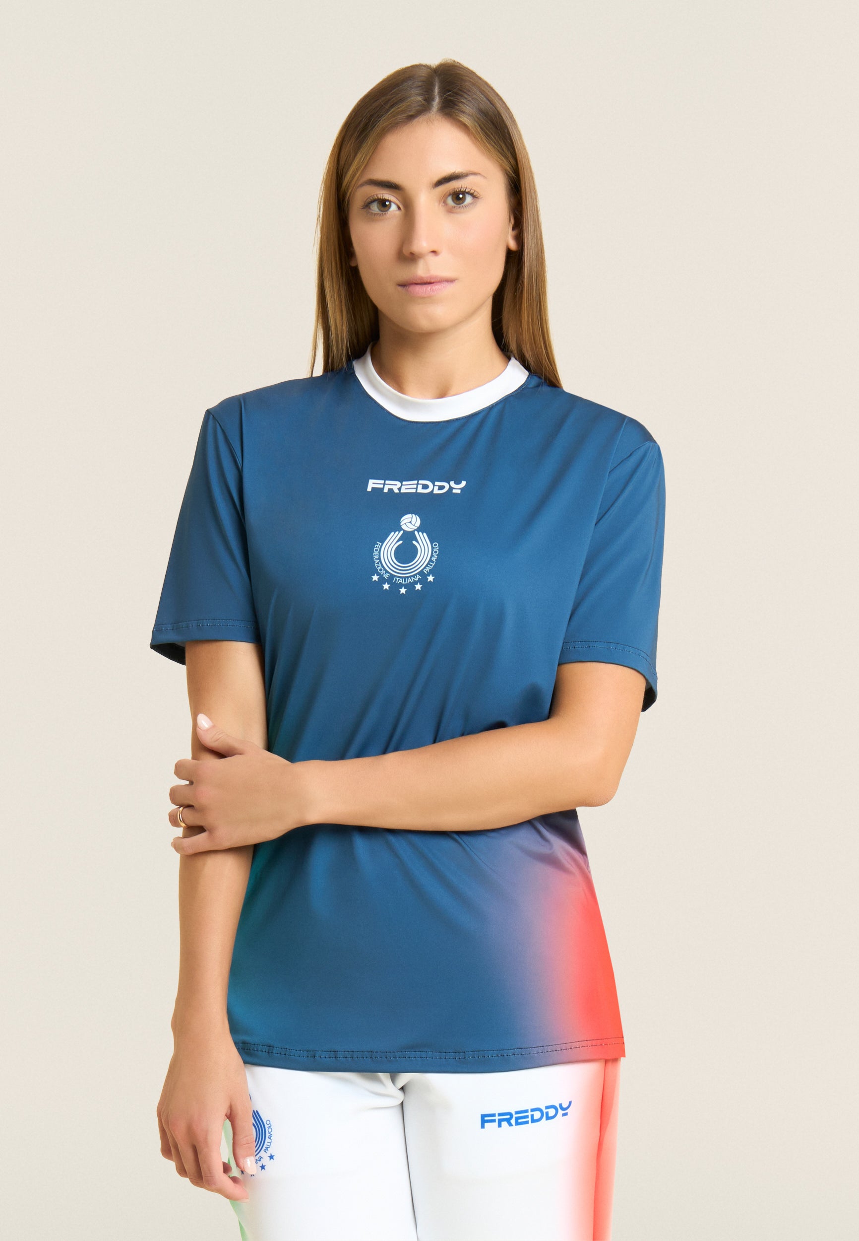 freddy-t-shirt-femme-beach-volley-italie-2025-26-anti-uv-50 image 1