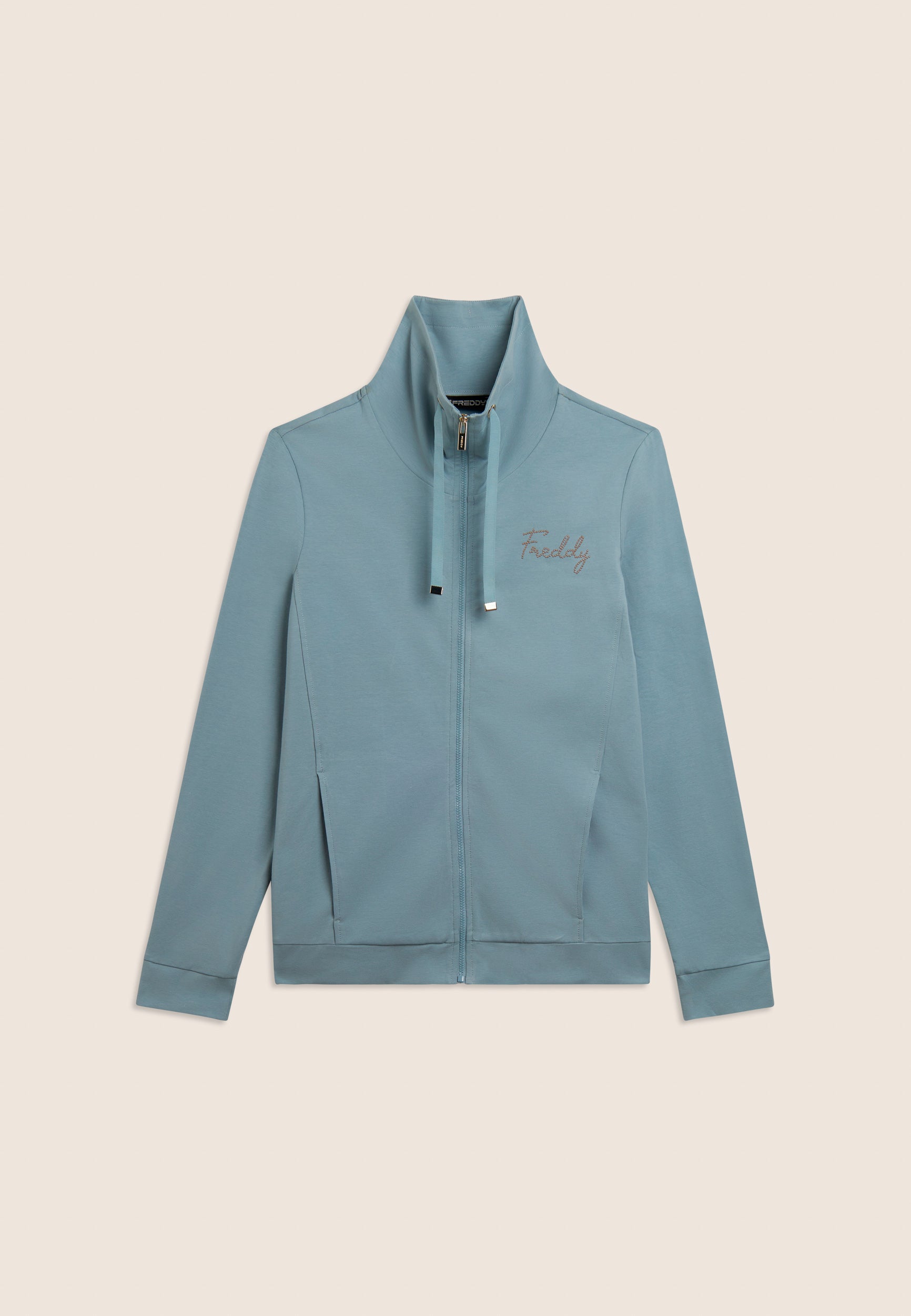 freddy-sweat-zipp-femme-col-haut-logo-clous image 6