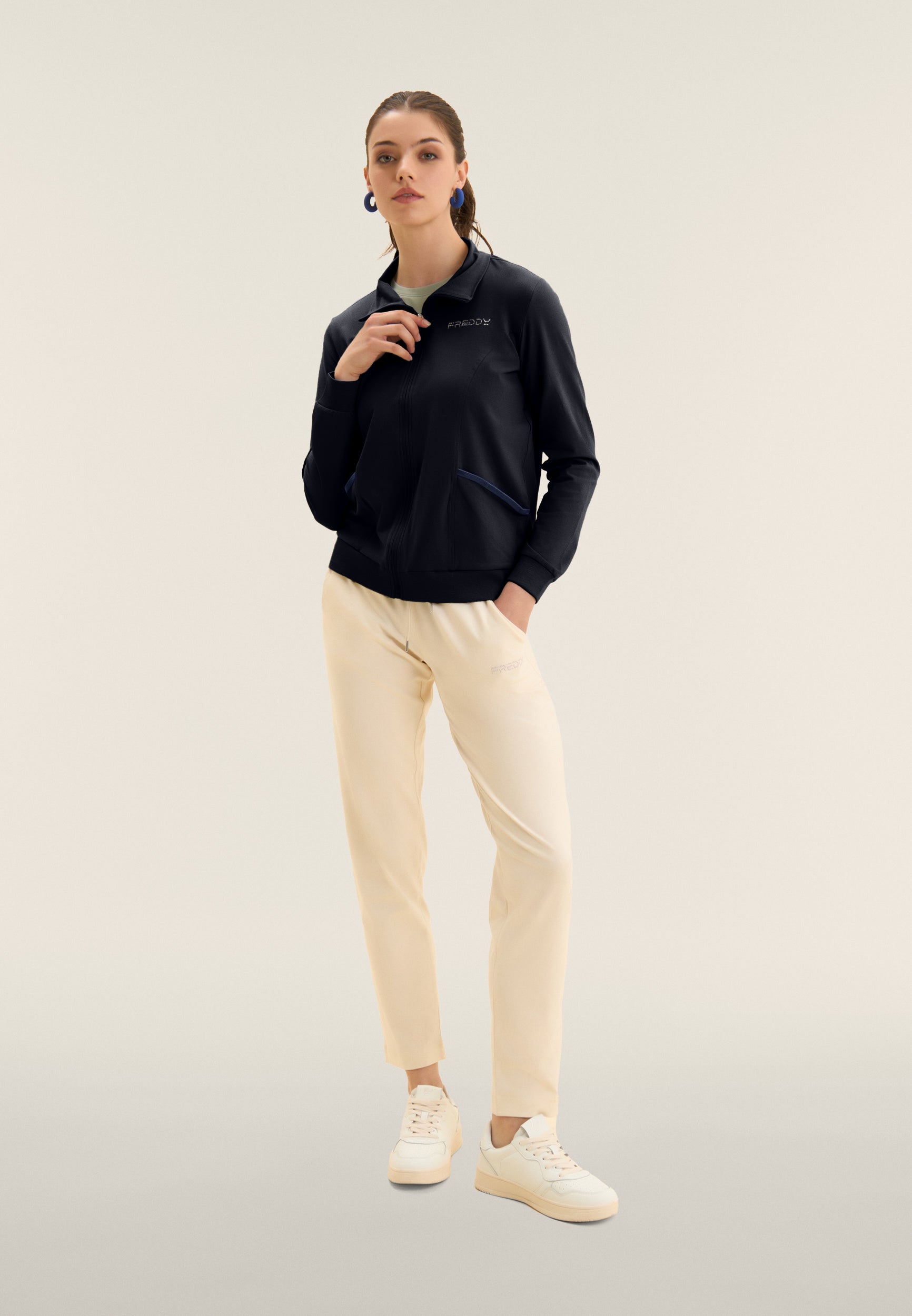 freddy-sweat-zipp-col-haut-jersey-stretch-femme image 2