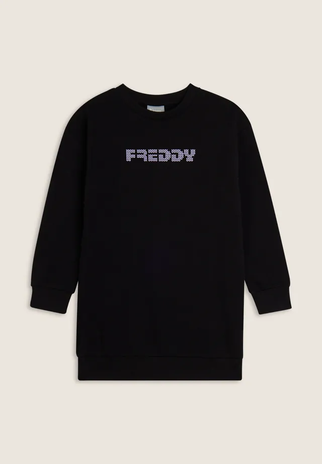 freddy-sweat-maxi-fille-col-rond-logo-tricot image 1