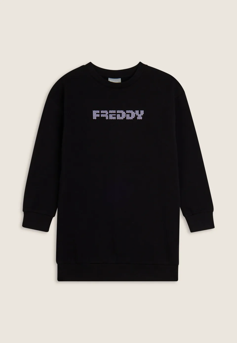 freddy-sweat-maxi-fille-col-rond-logo-tricot image 1