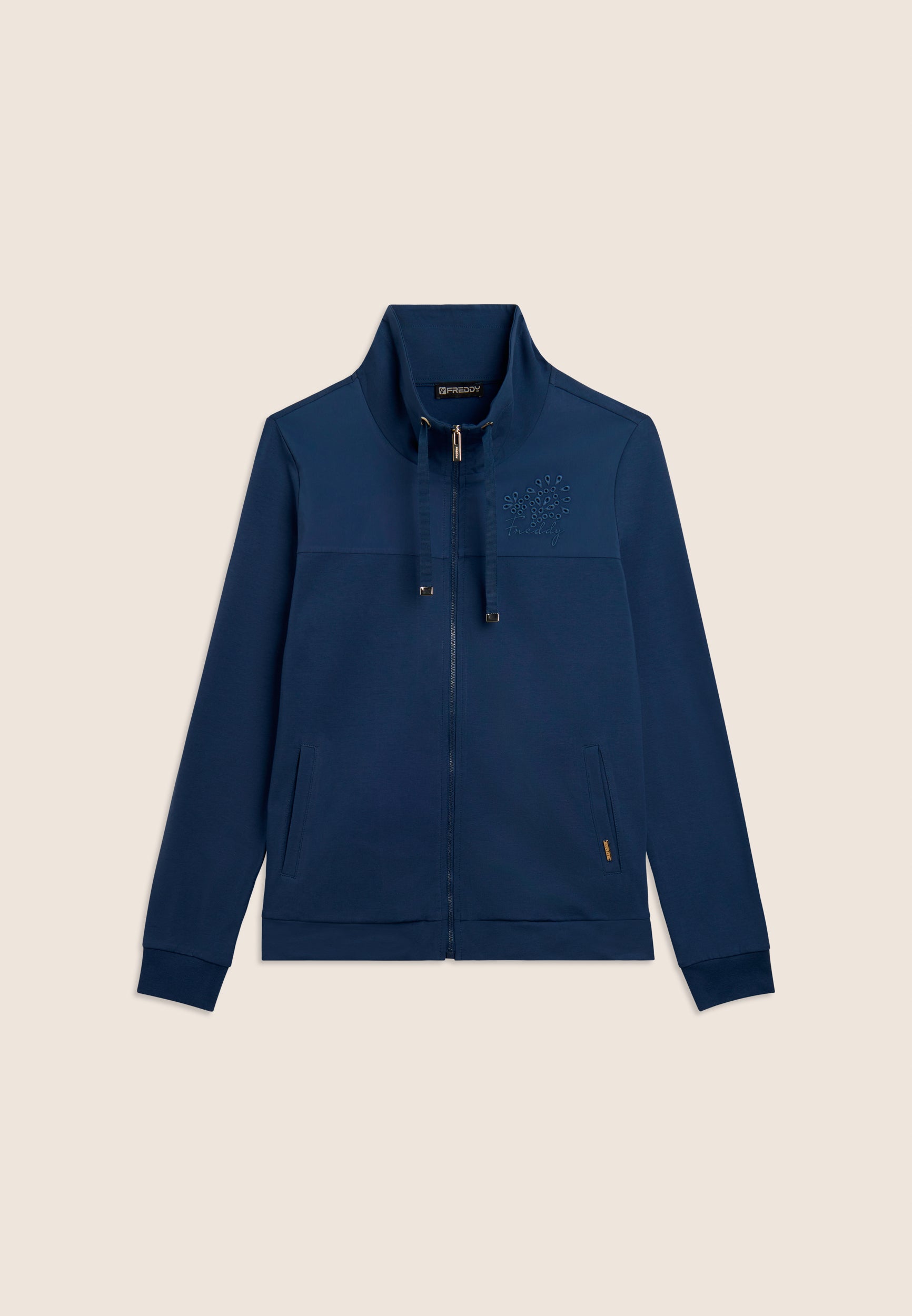 freddy-sweat-zip-col-haut-broderie-florale image 6
