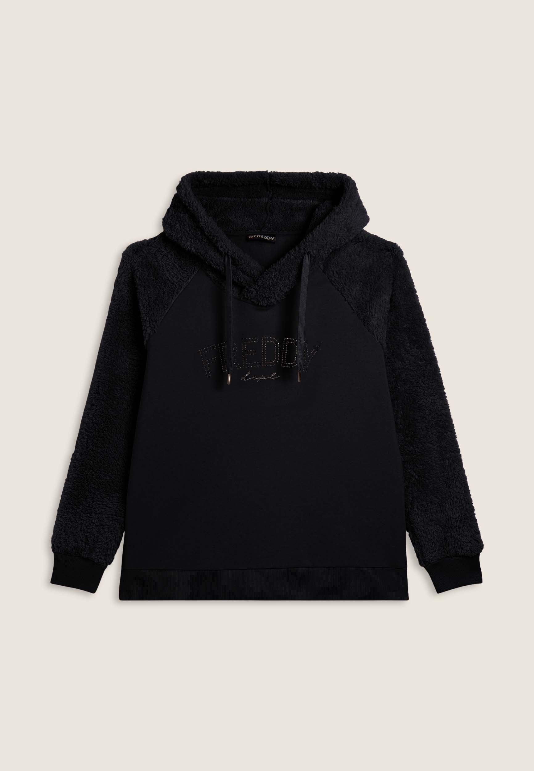 freddy-sweat-capuche-crois-e-manches-sherpa-sweat-femme image 8