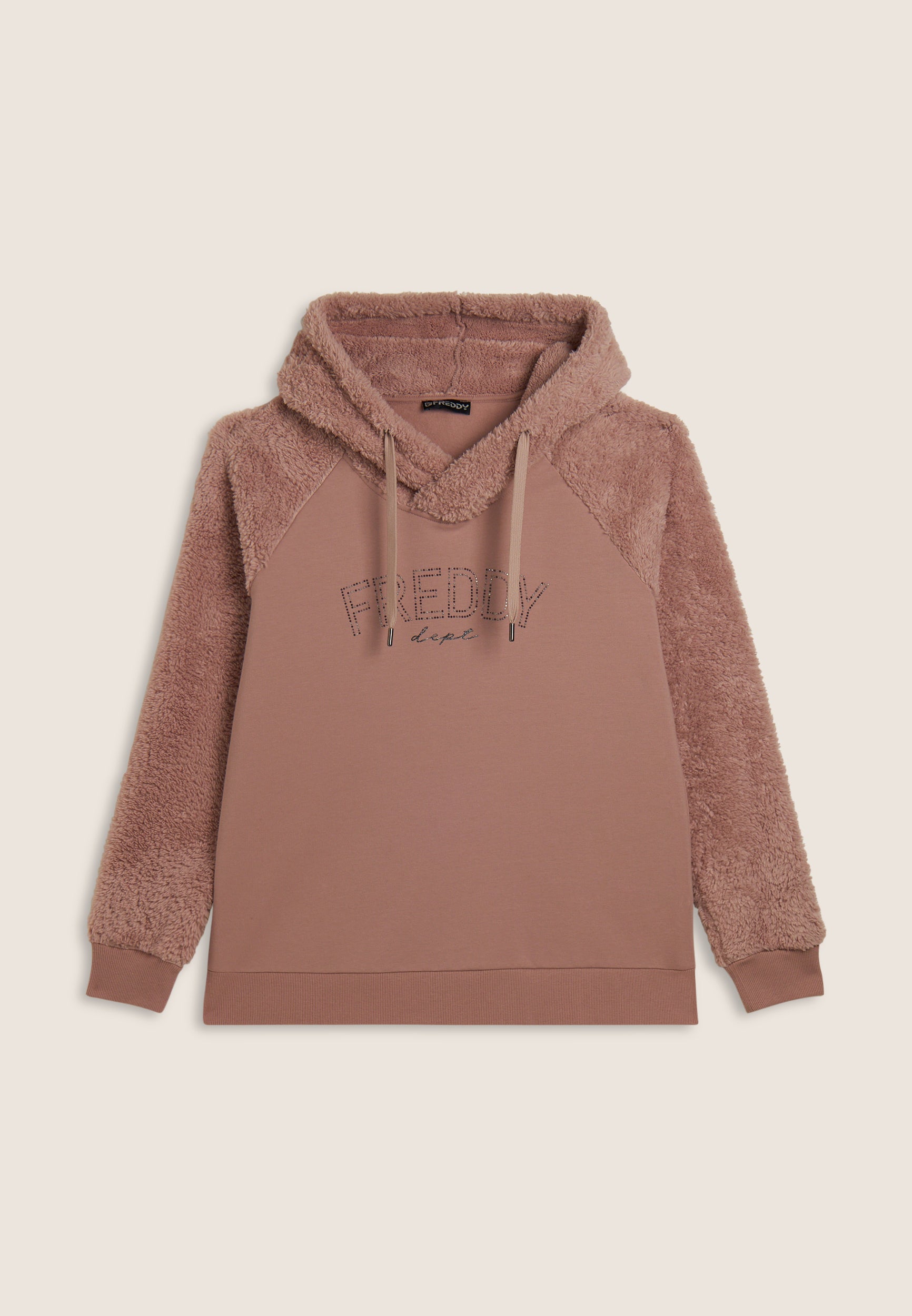 freddy-sweat-capuche-crois-e-manches-sherpa-sweat-femme image 5
