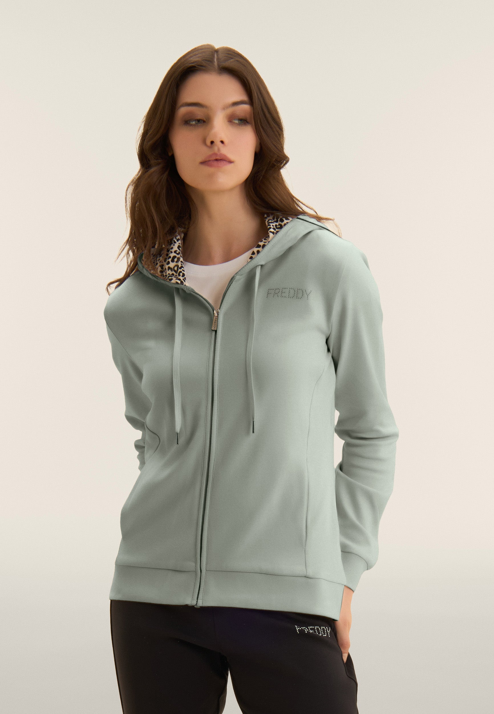freddy-tuta-femme-zip-capuche-100-coton-int-rieur-animalier image 2