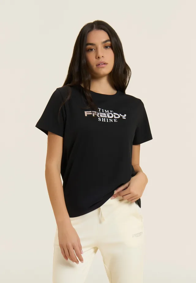 freddy-t-shirt-time-shine-comfort-fit-logo-holographique image 1