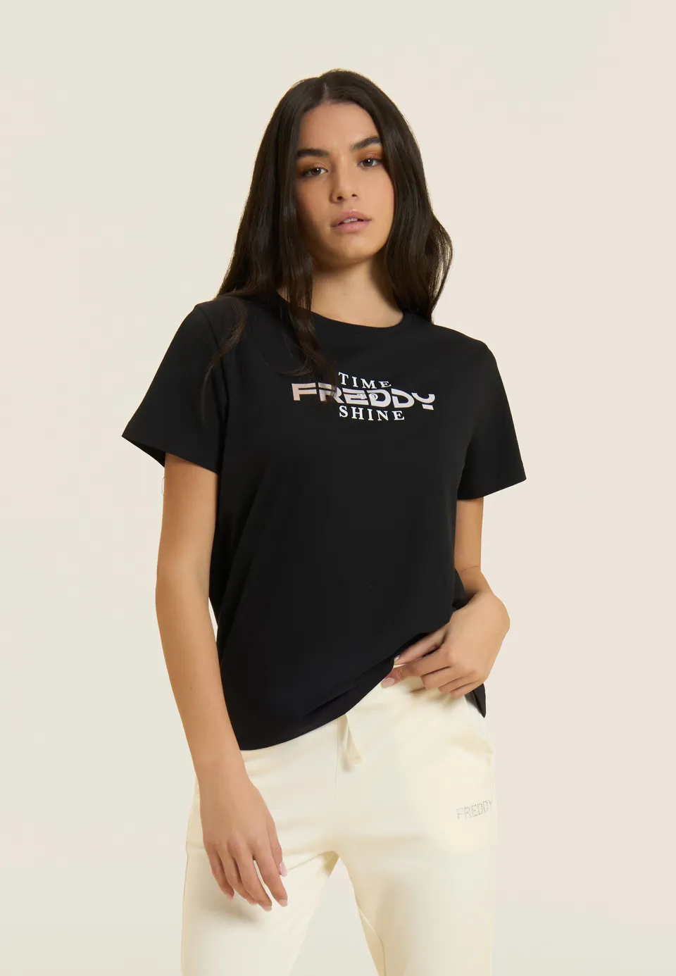 freddy-t-shirt-time-shine-comfort-fit-logo-holographique image 1