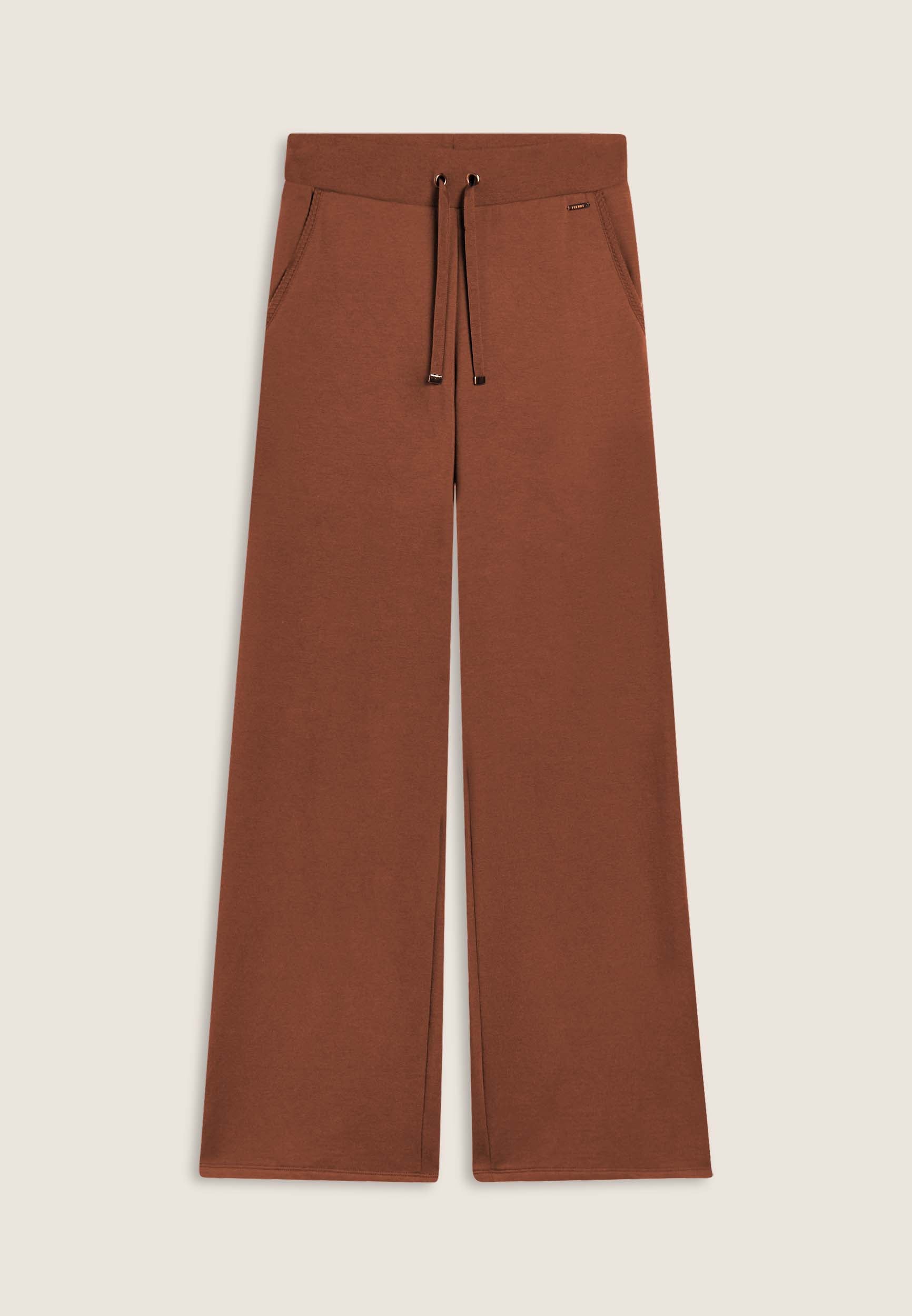 freddy-pantalon-wide-leg-femme-en-molleton-de-modal-micro-tresses image 8