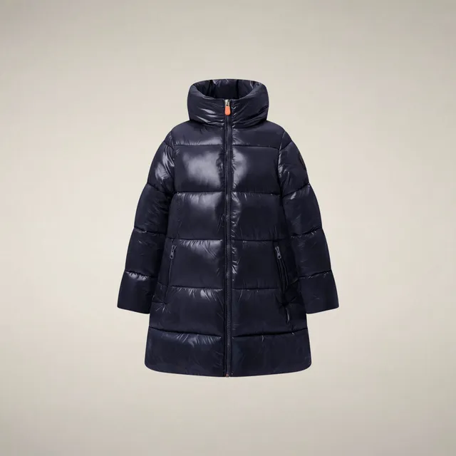 save-the-duck-millie-doudoune-fille-bleu-noir-maxi-capuche image 1
