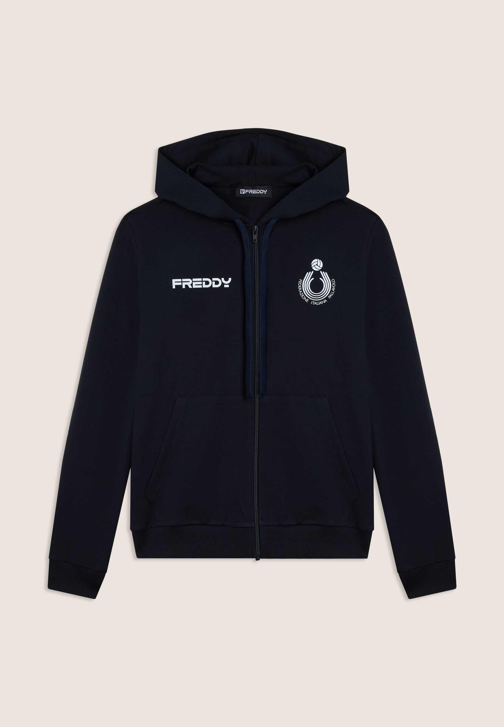 freddy-fipav-sweat-capuche-zipp-femme-en-coton-bielastique image 5