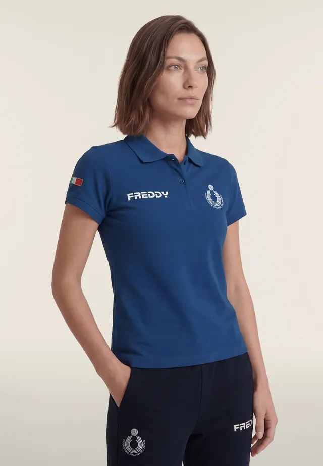 freddy-polo-femme-fipav-regular-fit-piqu-coton image 1