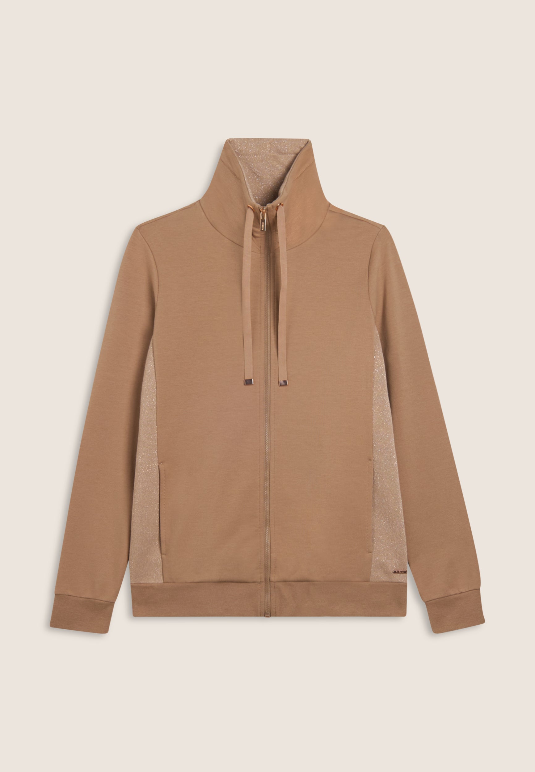 freddy-felpa-full-zip-femme-col-haut-inserts-m-lange-lurex image 6