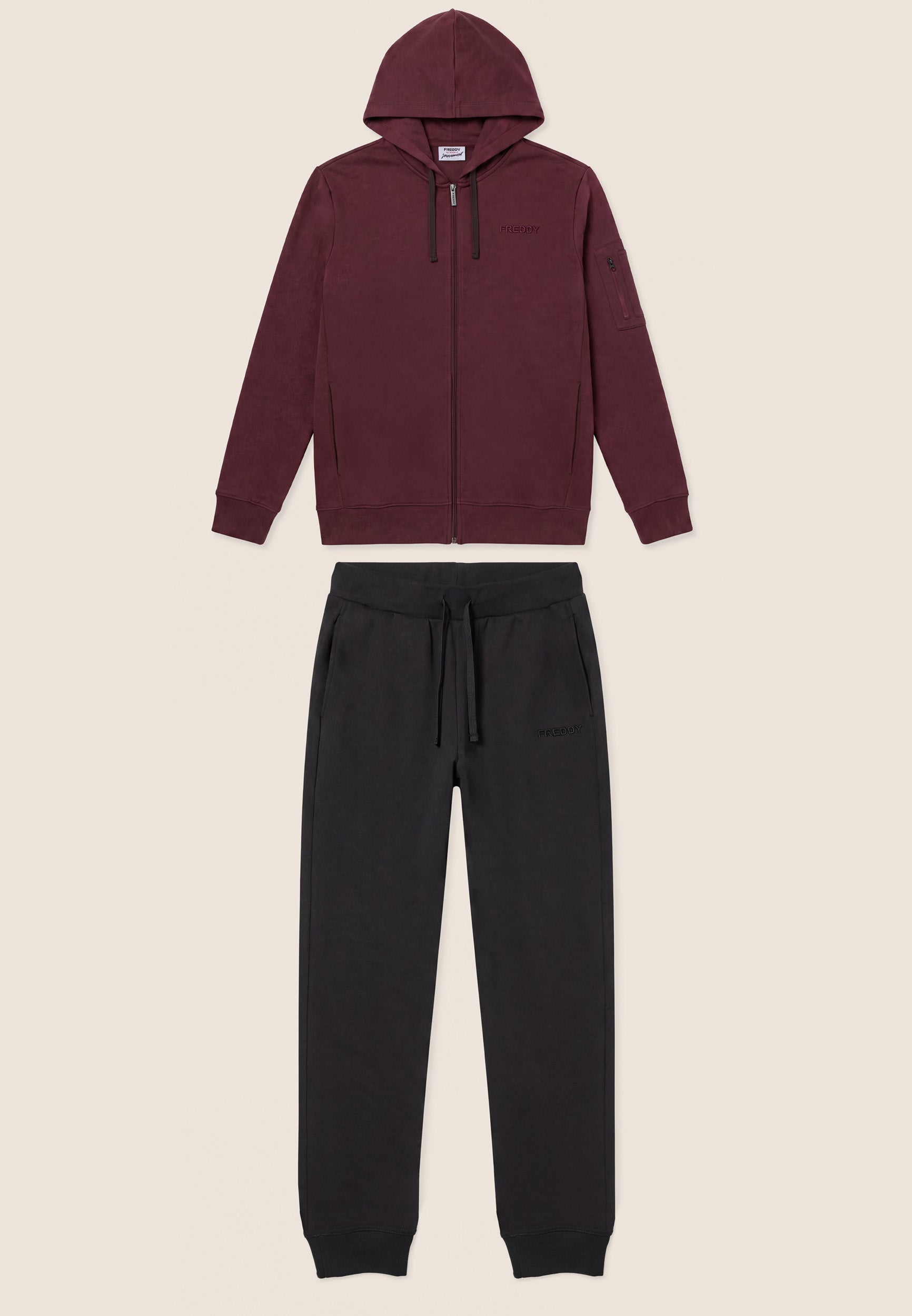 freddy-tuta-sportiva-uomo-surv-tement-homme-en-molleton-gratt-avec-zip-et-capuch image 5