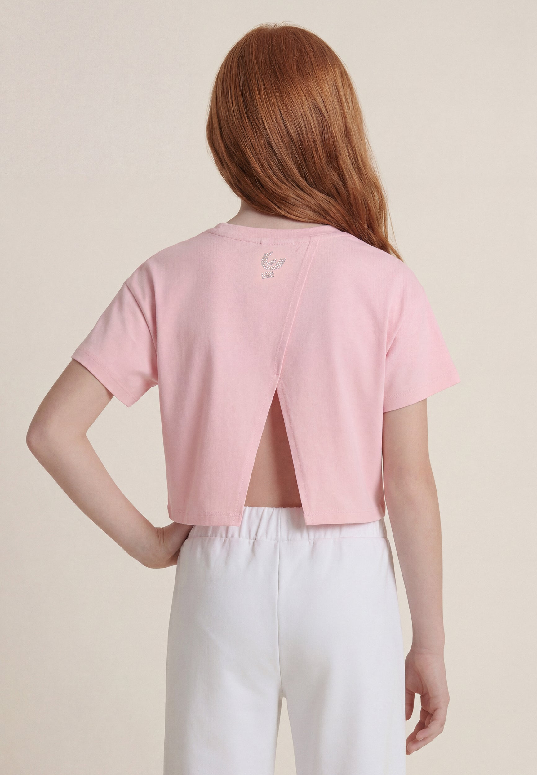 freddy-t-shirt-cropped-fille-ouverture-dos-strass-comfort image 3