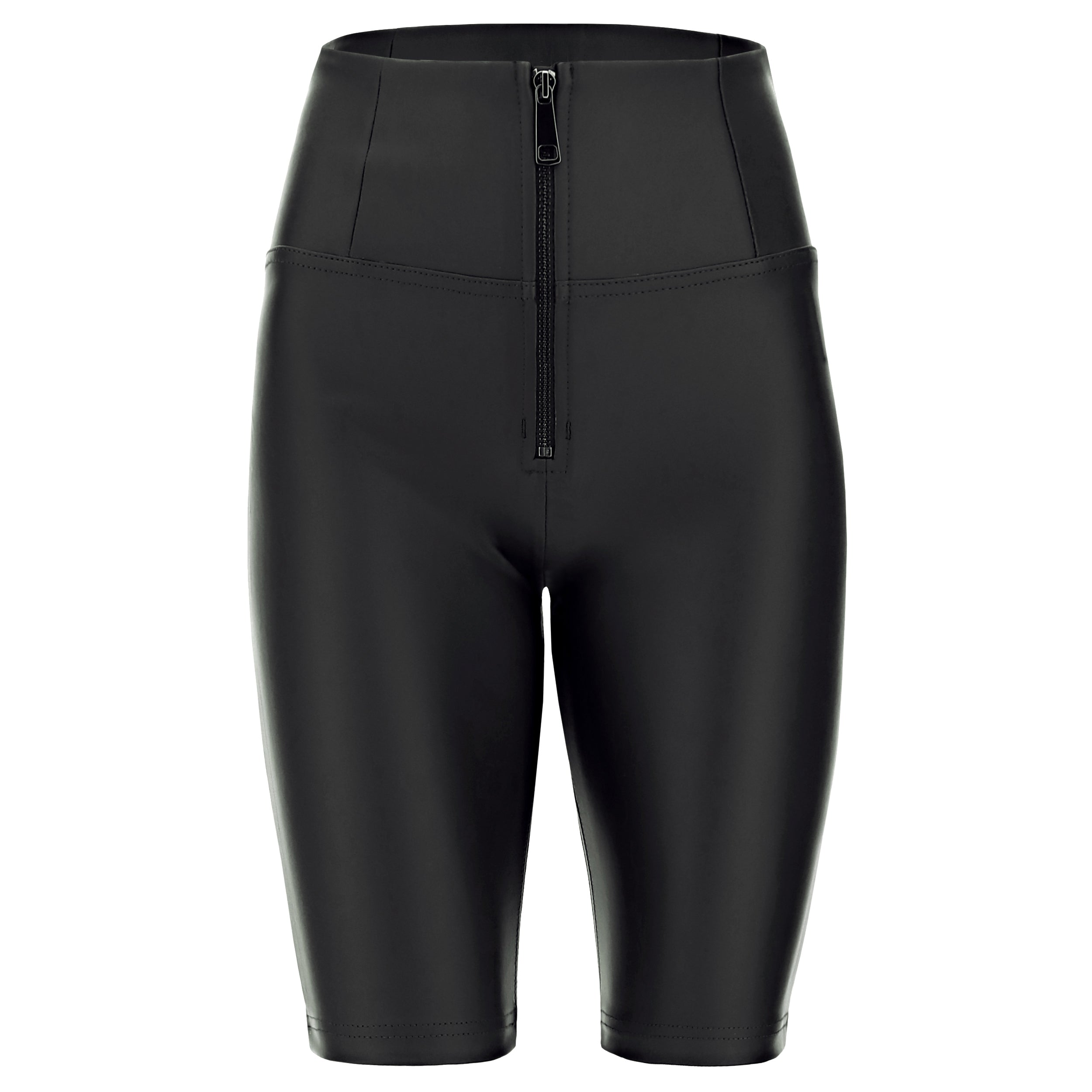 freddy-wr-up-pantalon-biker-simili-cuir-taille-haute-zip image 6