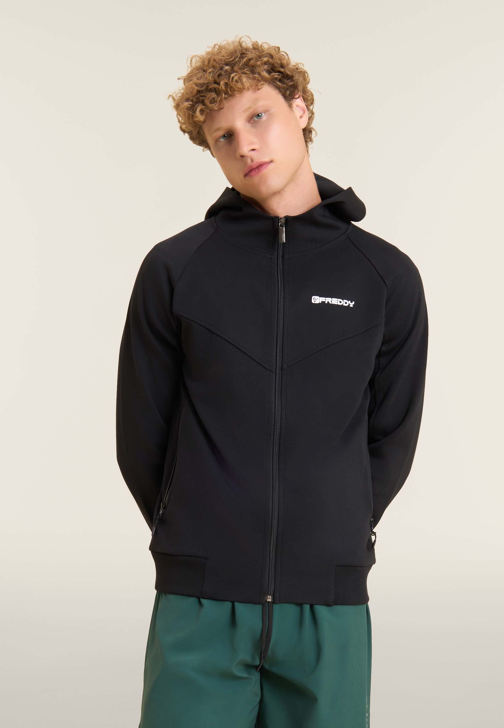 freddy-sweat-homme-full-zip-capuche-mesh-interlock image 1