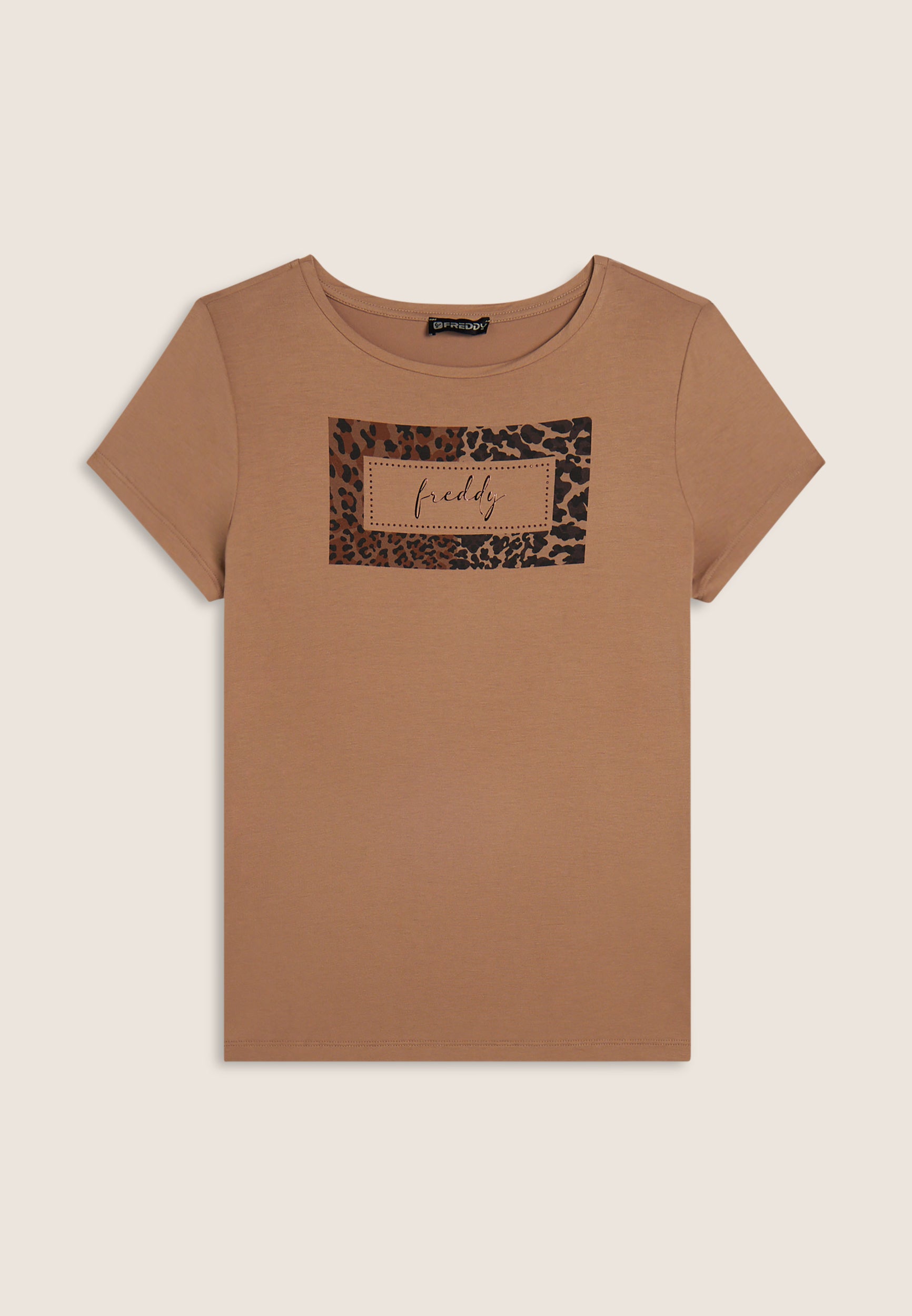 freddy-t-shirt-femme-animalier-strass-jersey-viscose image 4