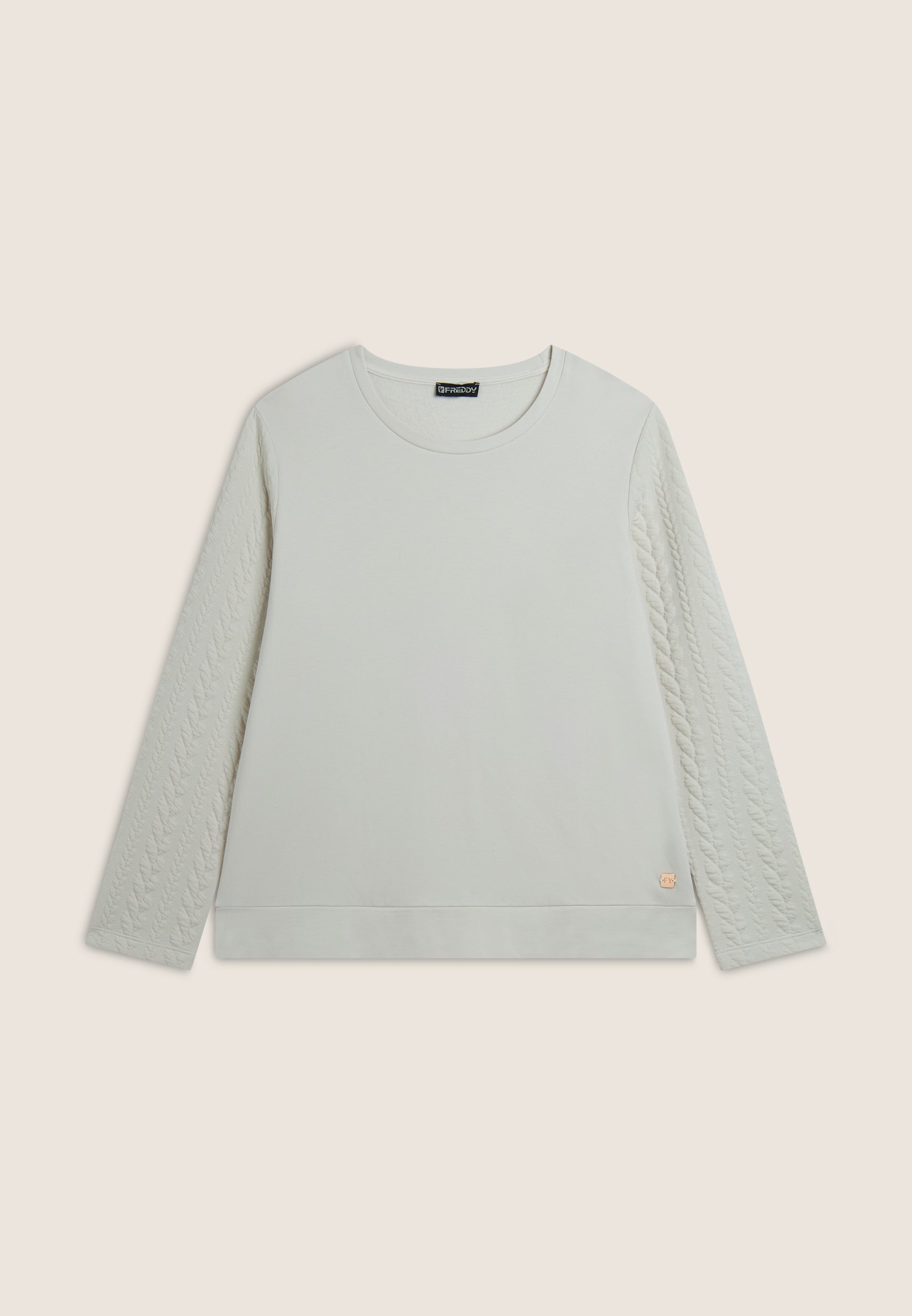 freddy-felpa-donna-girocollo-viscosa-sweat-femme-col-rond-manches-tress-es image 5