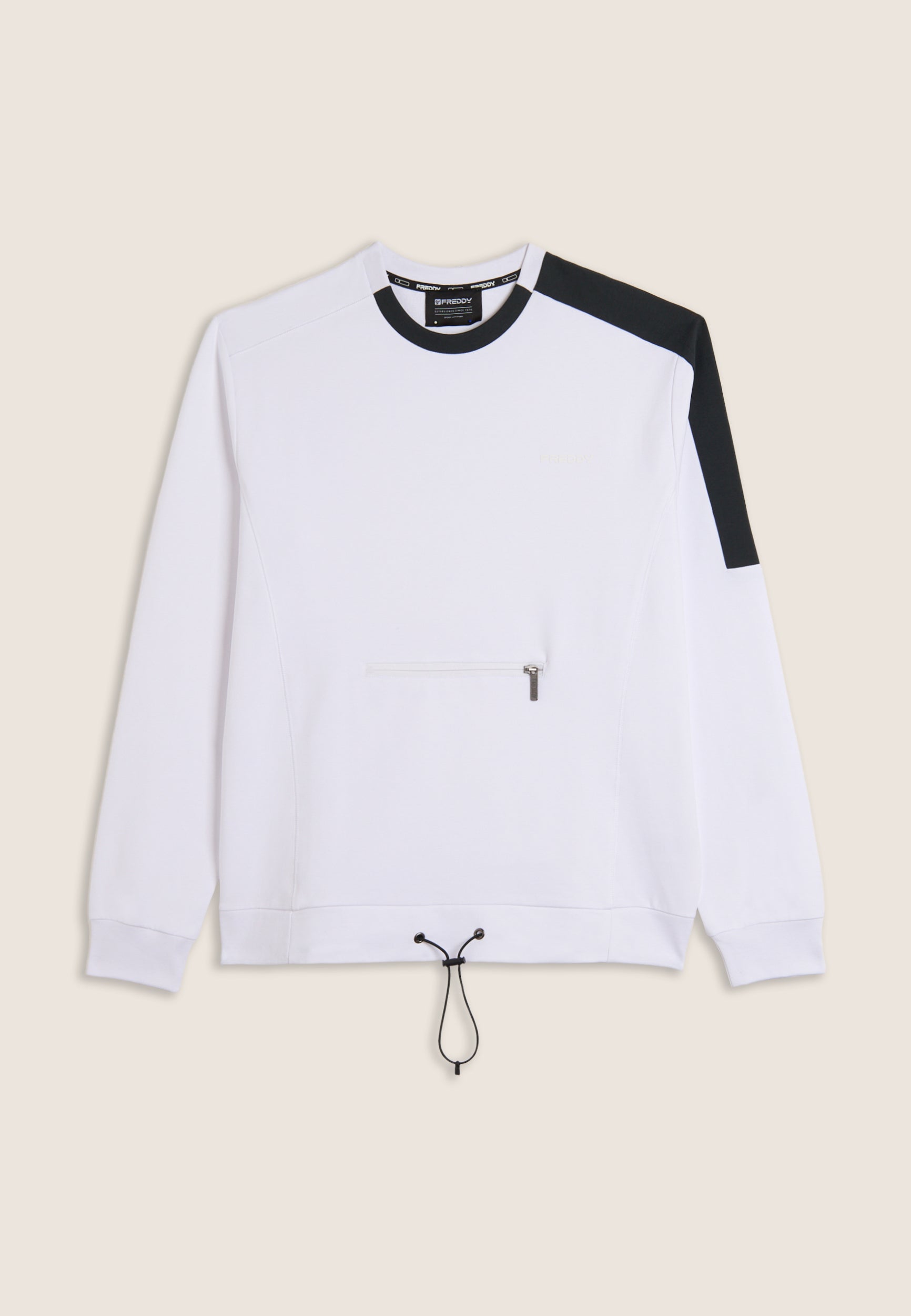 freddy-sweat-femme-col-rond-french-terry-inserts-contraste image 1