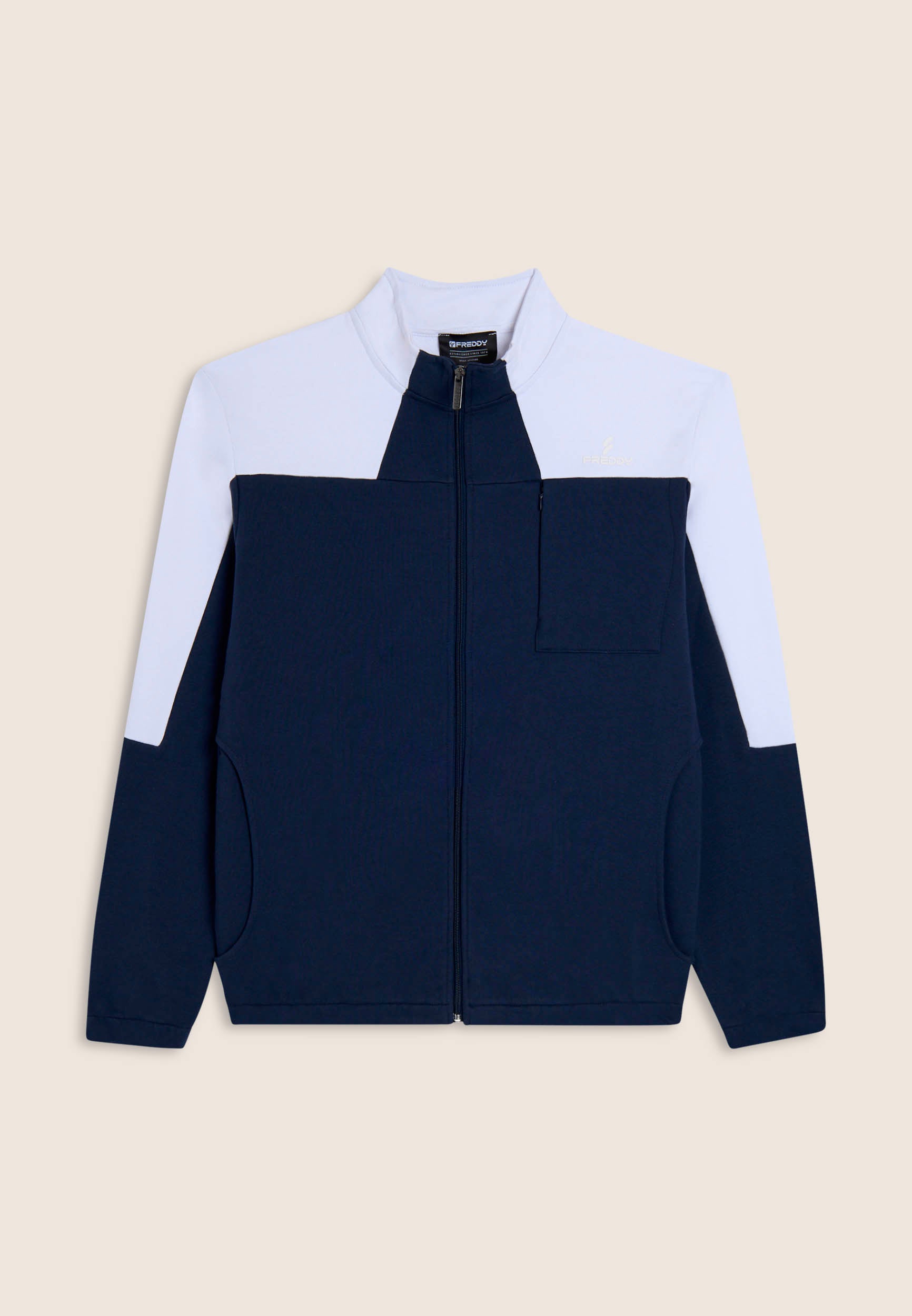 freddy-sweat-junior-col-haut-zip-color-block-100-coton image 4