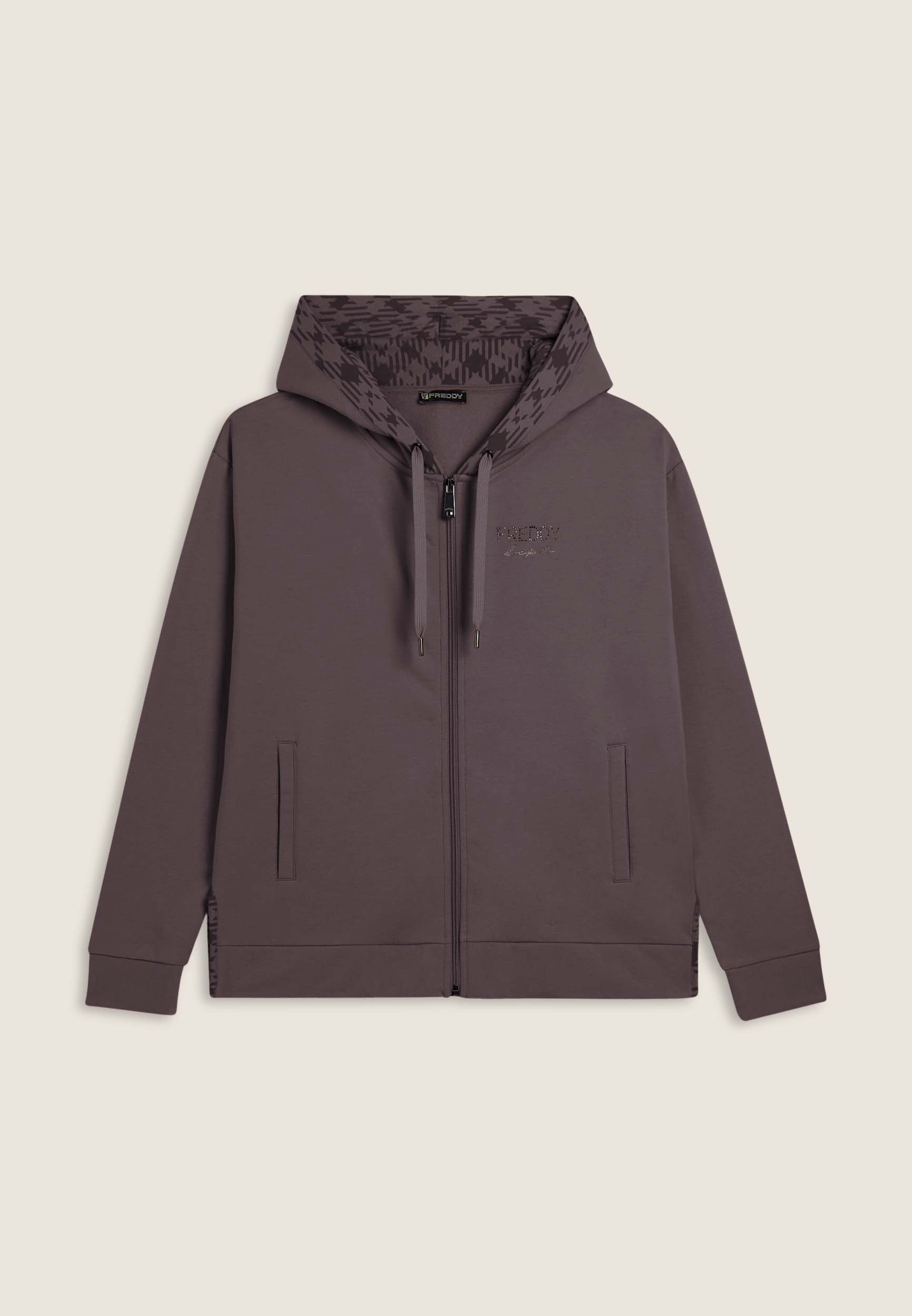 freddy-sweat-capuche-zipp-femme-motif-g-om-trique image 7