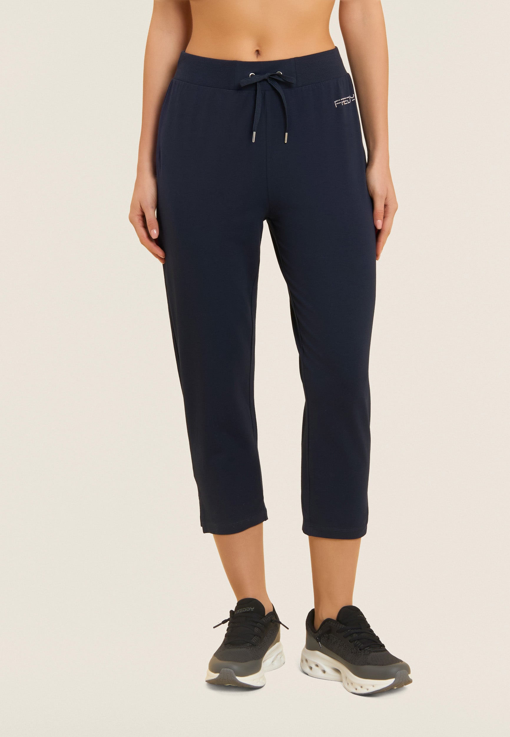 freddy-pantalon-capri-regular-avec-cordon-et-logo-perles image 1