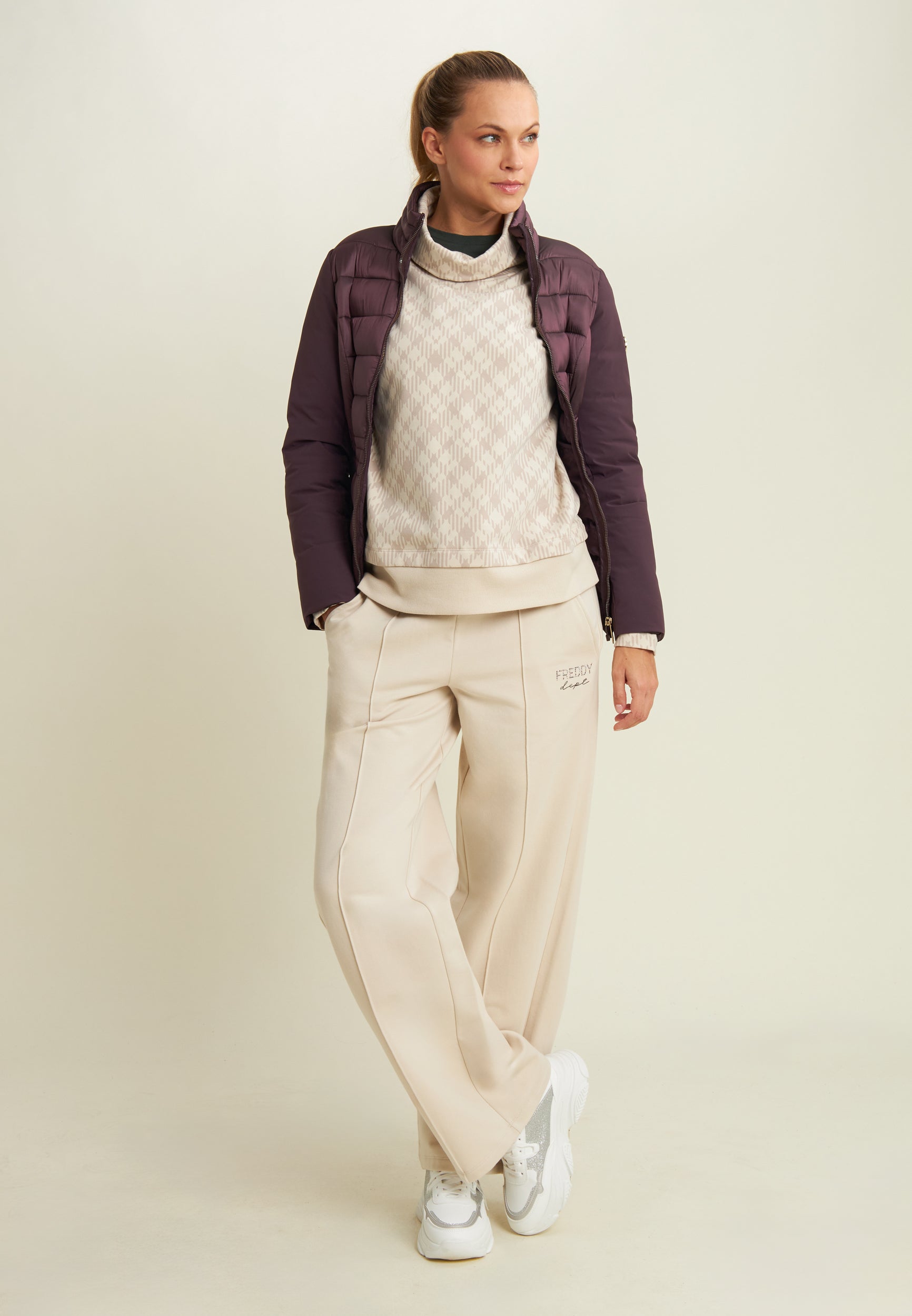 freddy-pantalon-wide-leg-molleton-couture-centrale image 2