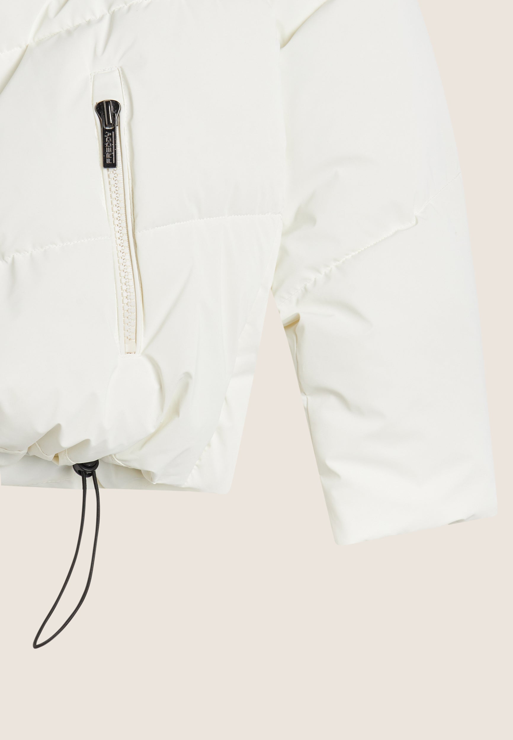 freddy-piumino-cropped-femme-col-haut-capuche-faux-duvet image 8