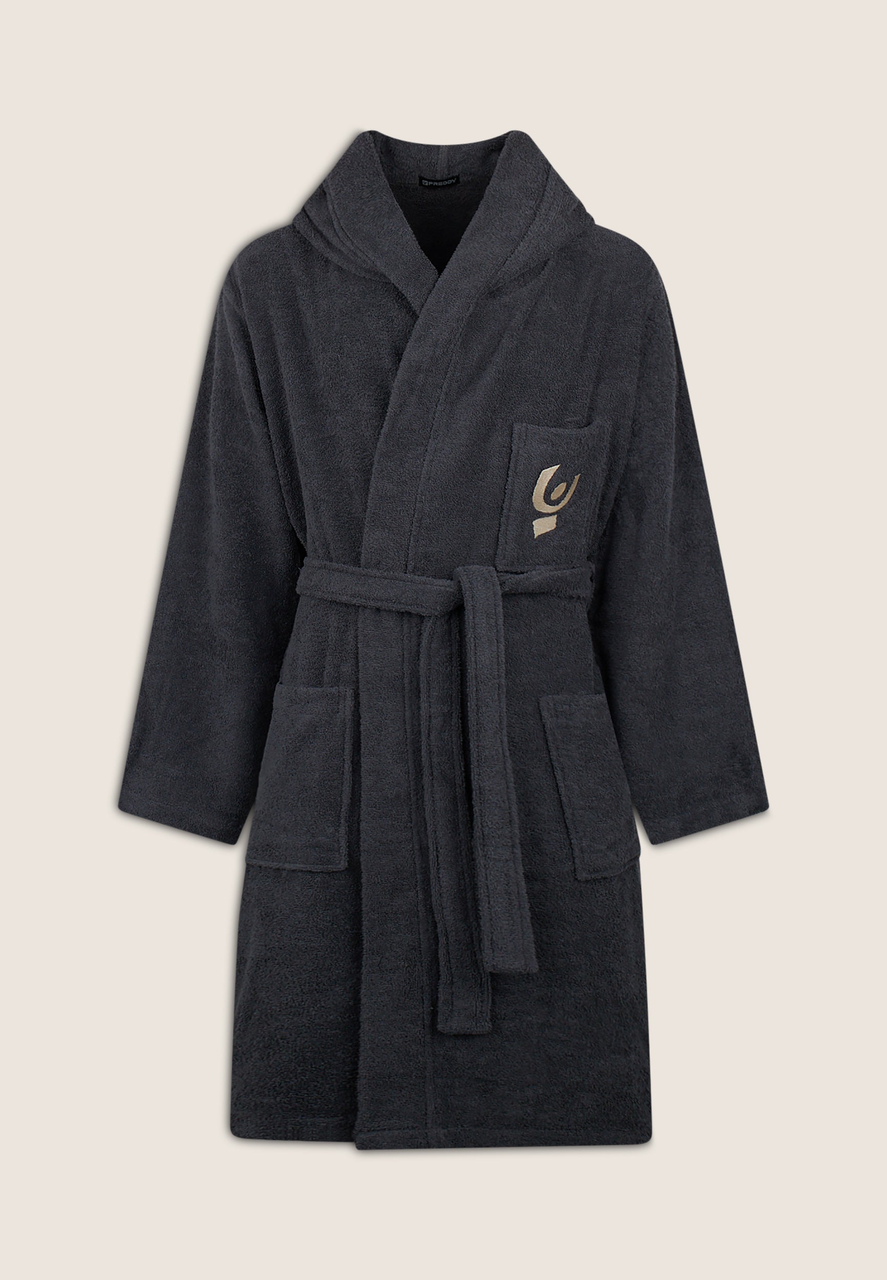 freddy-peignoir-gris-ponge-logo-brod-poches image 1