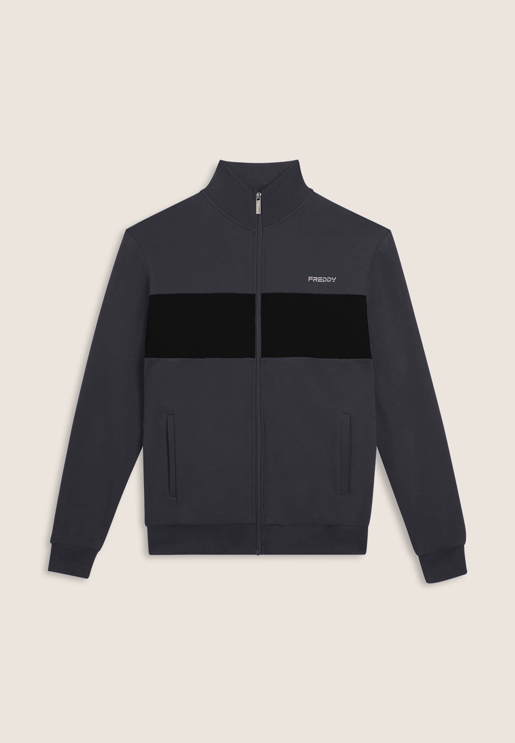 freddy-sweat-full-zip-homme-bande-contrast-e-coton image 8