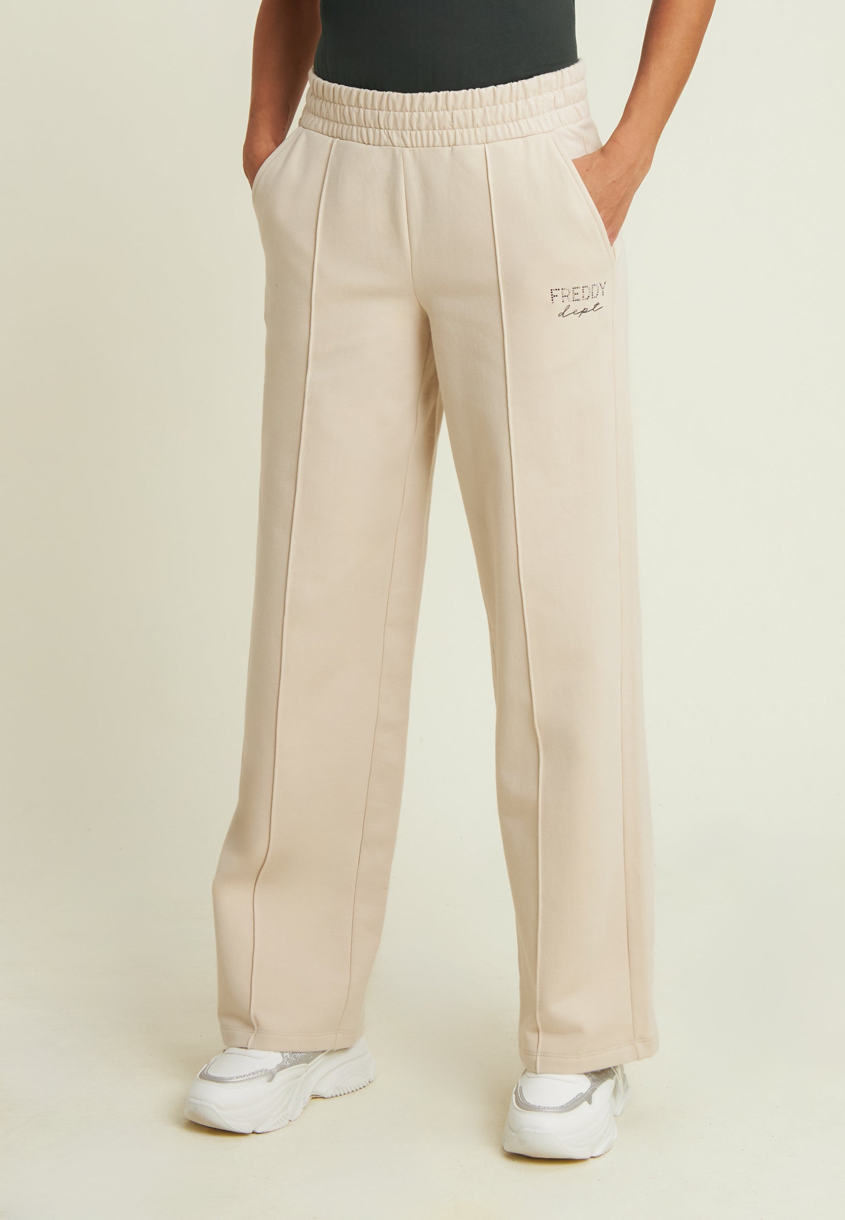 freddy-pantalon-wide-leg-molleton-couture-centrale image 1
