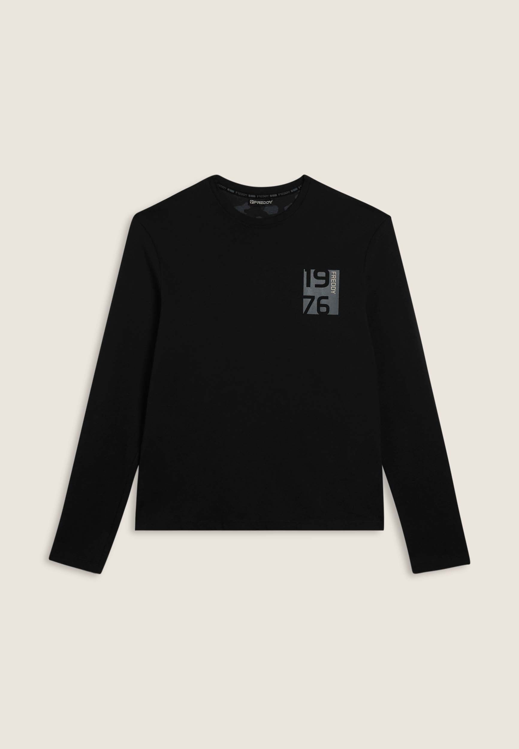 freddy-t-shirt-homme-manche-longue-coton-imprim-1976 image 8