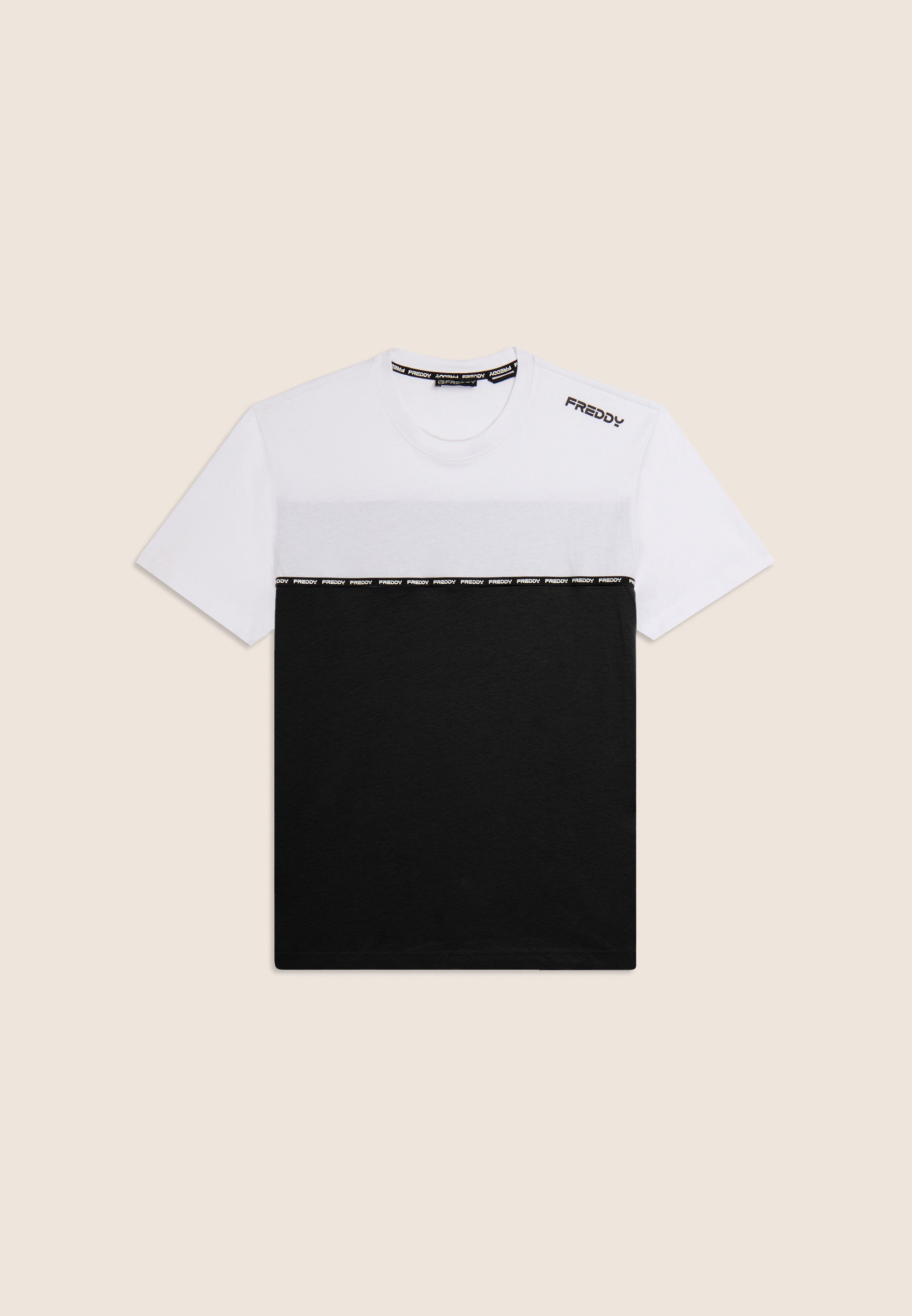 freddy-t-shirt-femme-color-block-coton-logo image 7