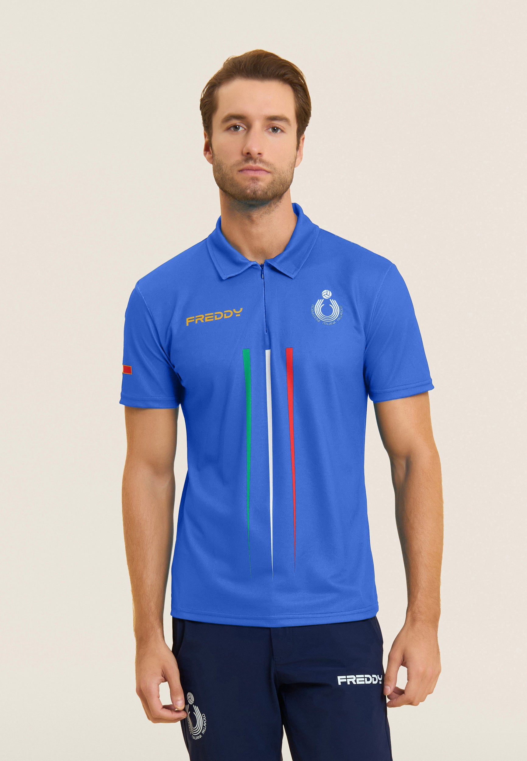 freddy-polo-homme-fipav-arbitre-double-piqu-zip image 1