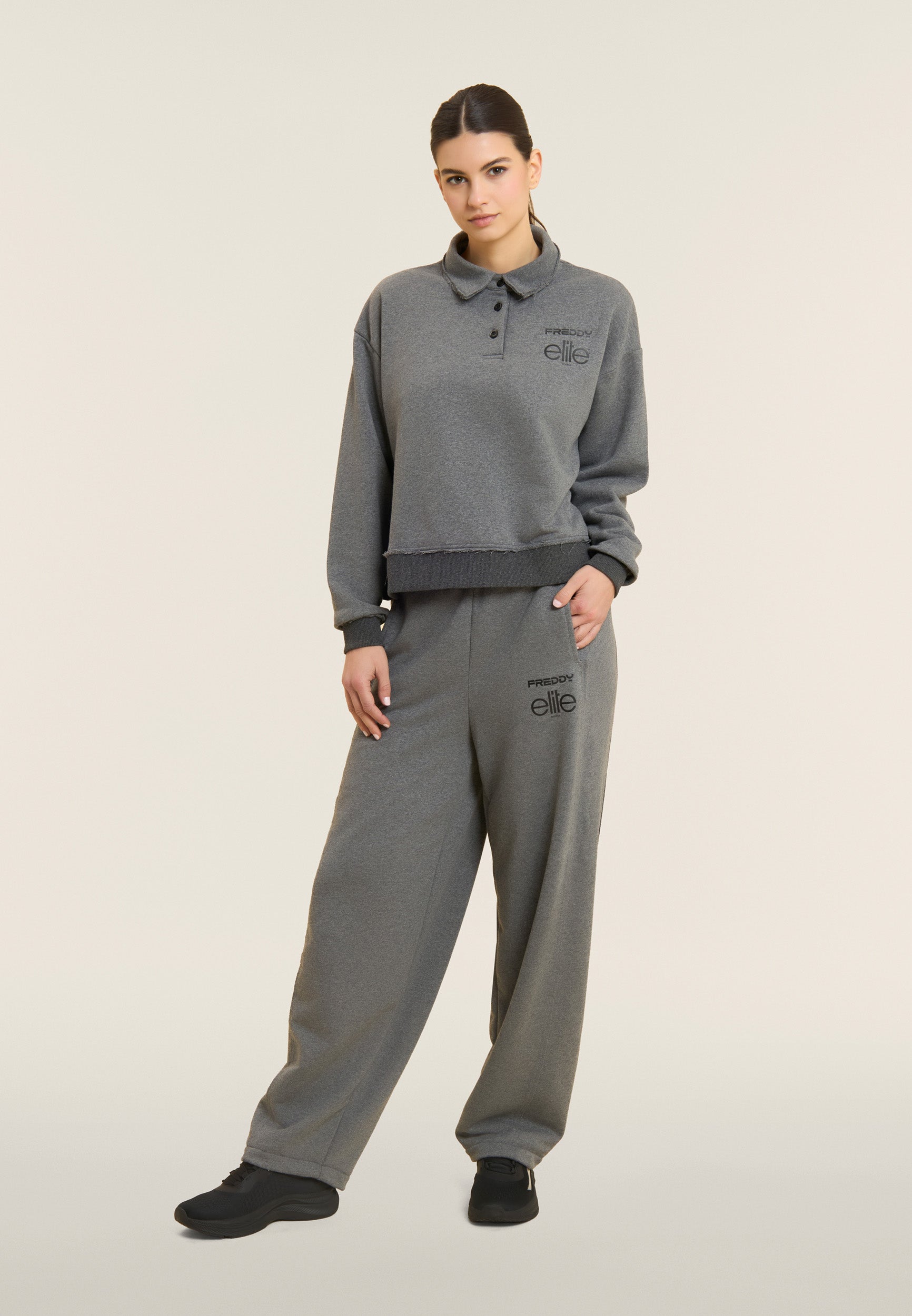 freddy-x-elite-sweat-cropped-femme-m-lange-col-polo image 2