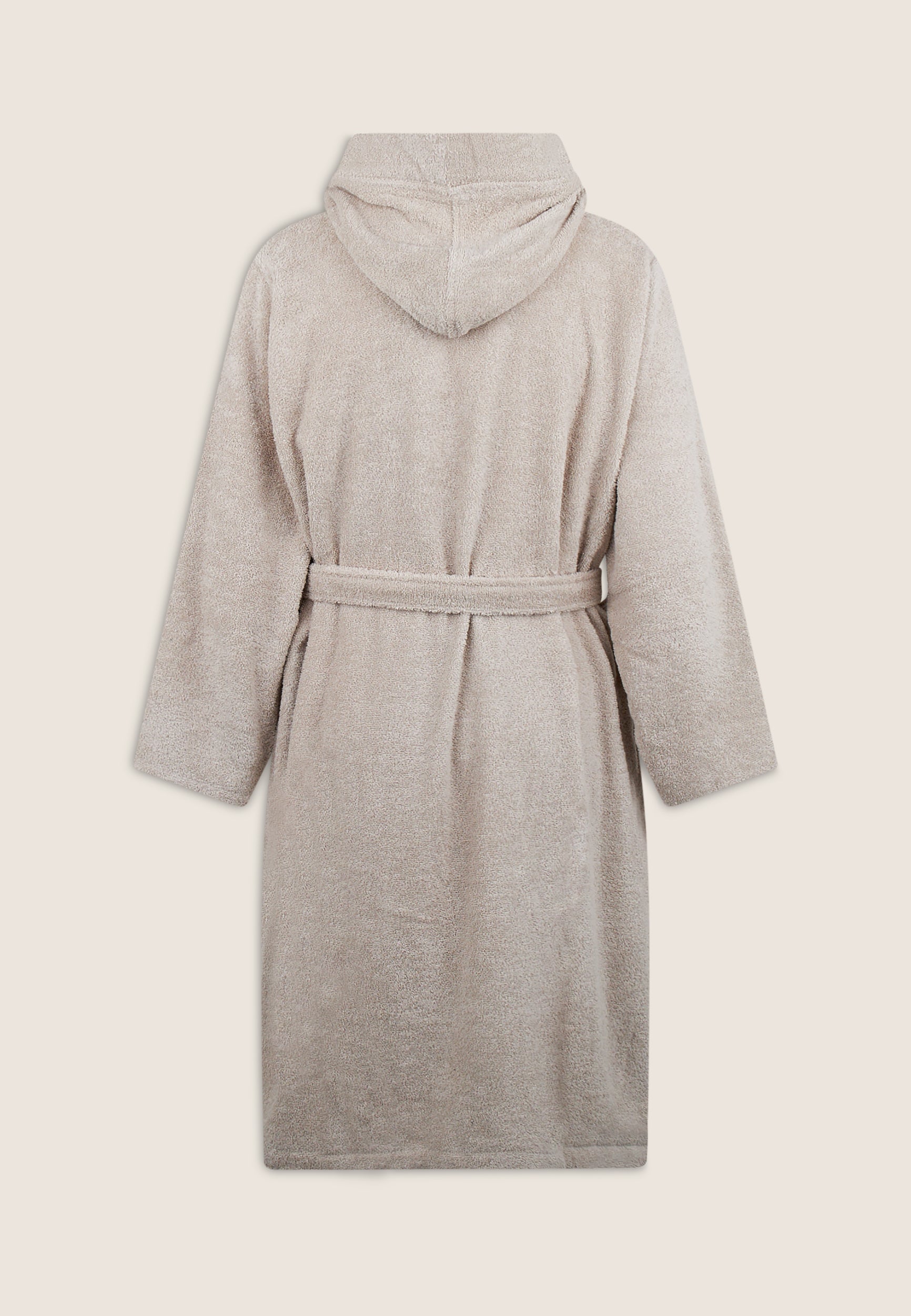 freddy-peignoir-beige-ponge-logo-brod-avec-poches image 2