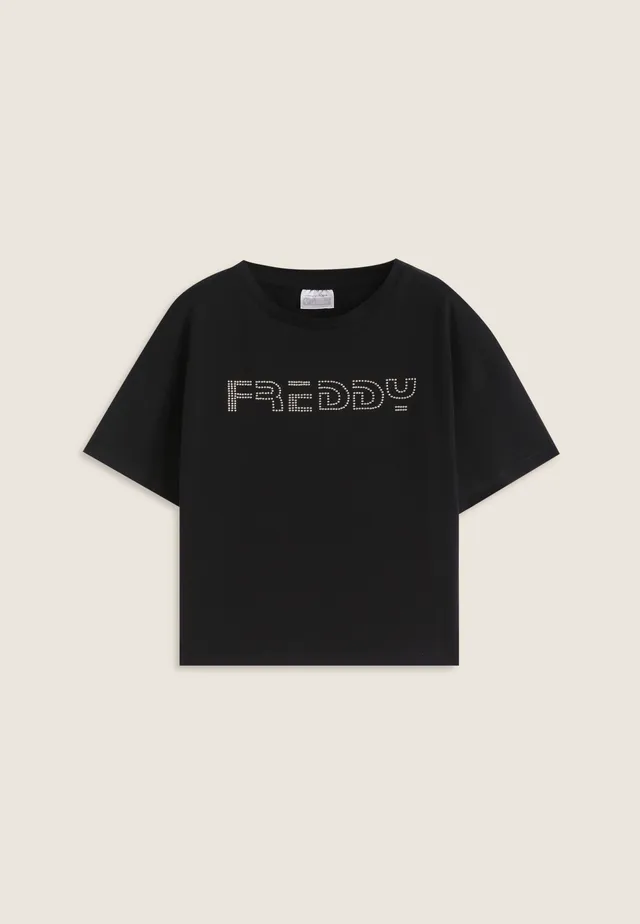 freddy-t-shirt-cropped-fille-coton-logo-clout image 1