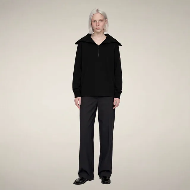 save-the-duck-hinata-top-femme-demi-zip-noir image 1