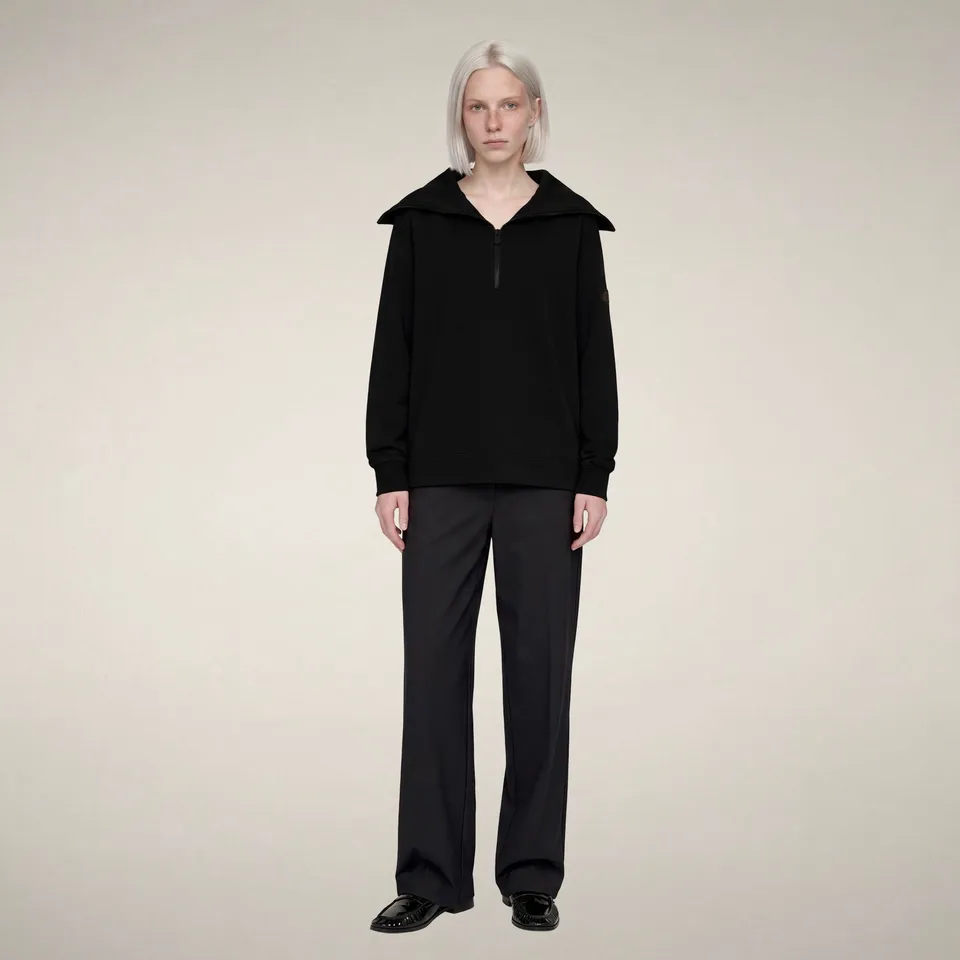 save-the-duck-hinata-top-femme-demi-zip-noir image 1