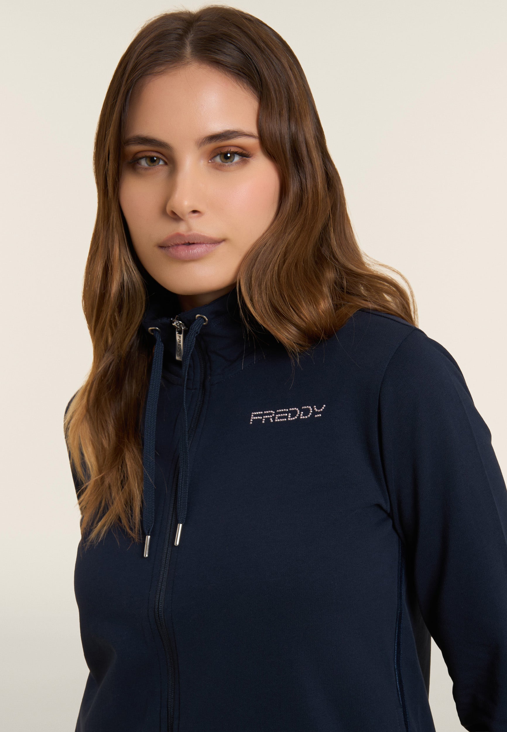 freddy-comfort-fit-sweat-col-haut-zipp-logo-perles image 4
